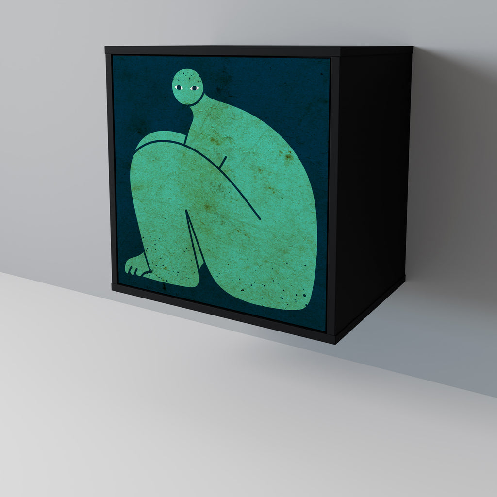 JUNTOS PERO POR SEPARADO Aparador de 1 puerta en acabado negro