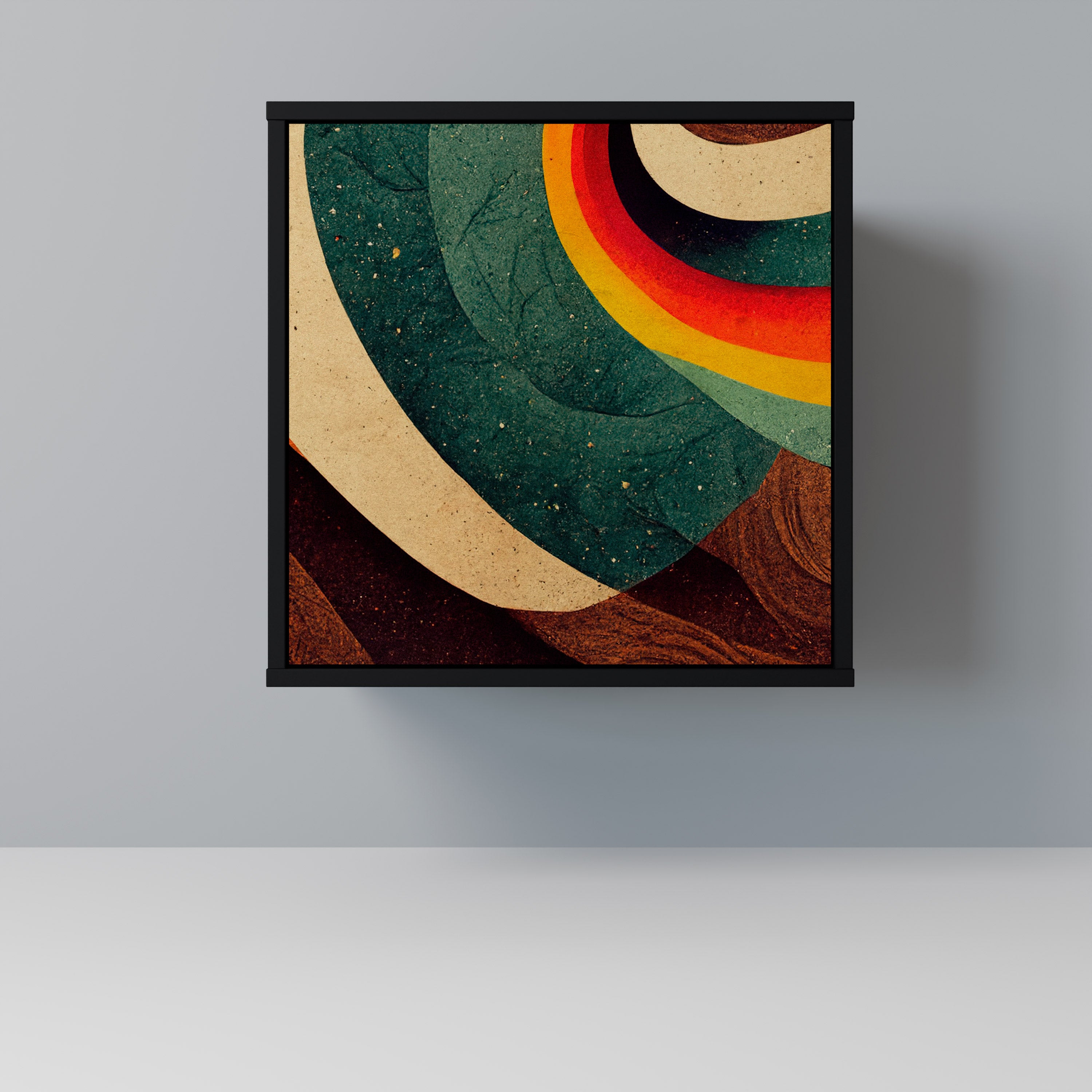 Aparador COLORFUL STRANDS de 1 puerta en acabado negro