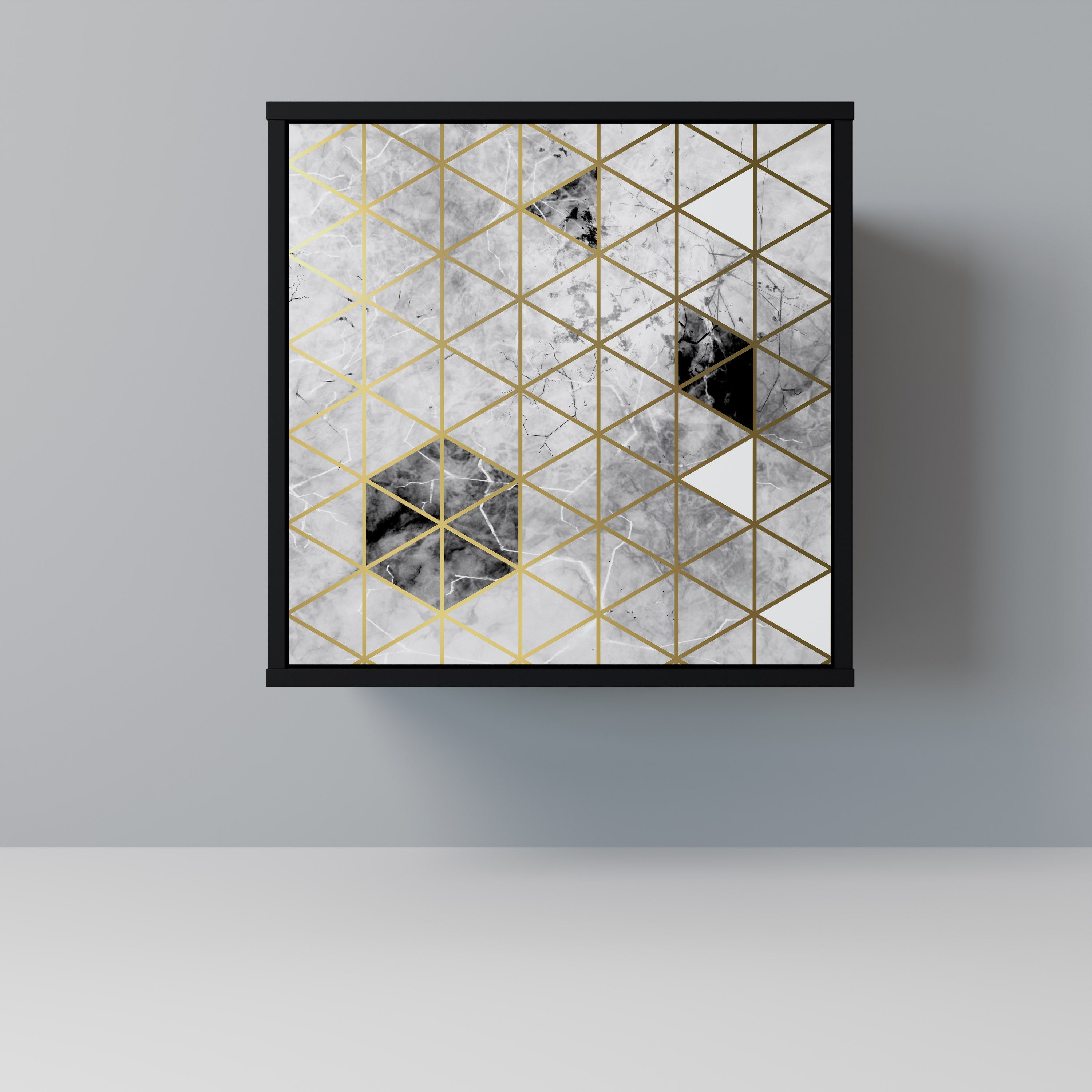 Aparador de 1 puerta ASHEN ARIA en acabado negro