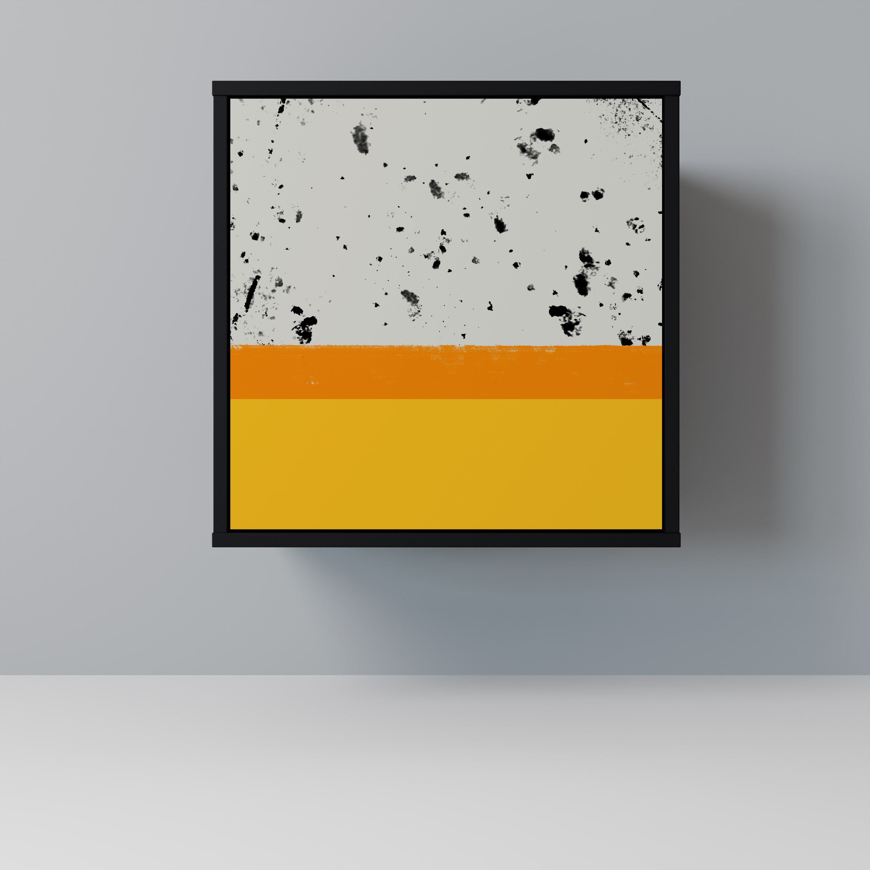 Aparador de 1 puerta DYED BY ORANGE en acabado negro