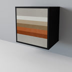 PECULIAR TRAIL Aparador de 1 Puerta en Acabado Negro