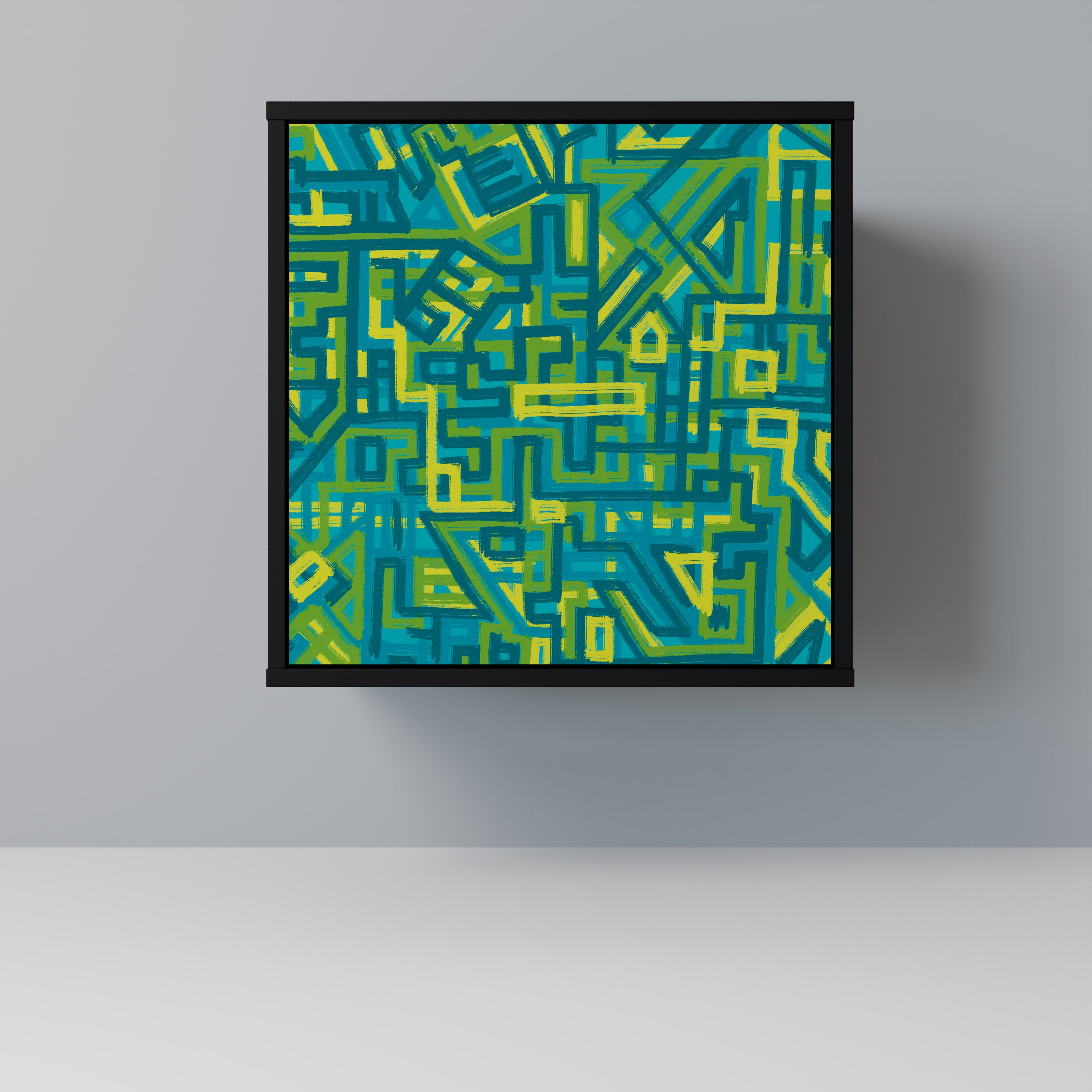 RECUERDOS NOSTÁLGICOS Aparador de 1 puerta en acabado negro