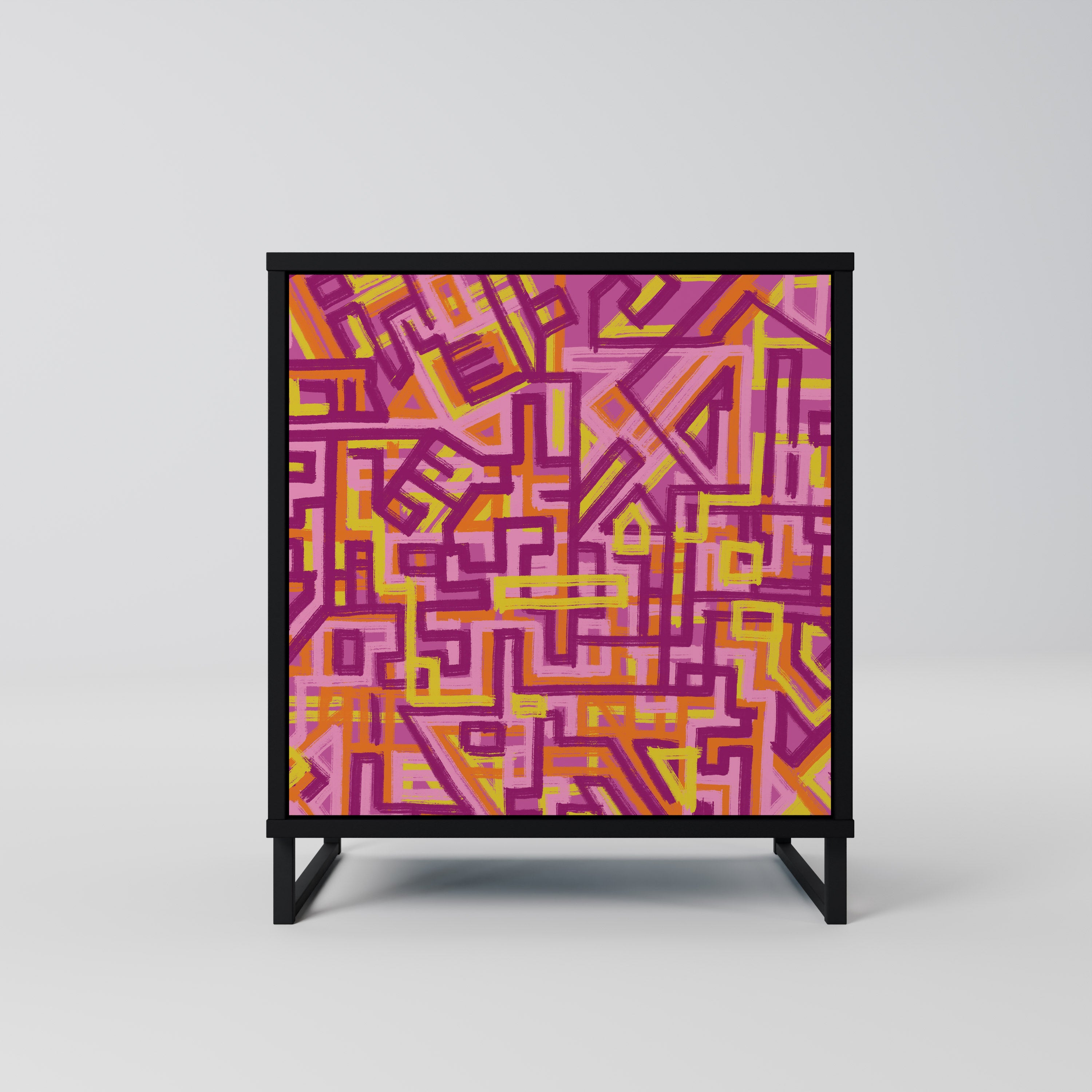 Aparador Lovely Memories de 1 puerta en acabado negro