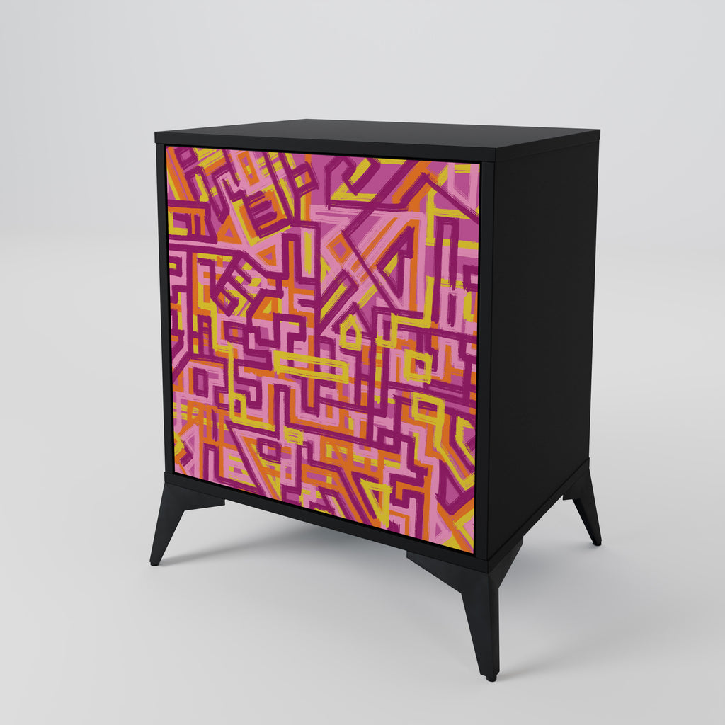 Aparador Lovely Memories de 1 puerta en acabado negro