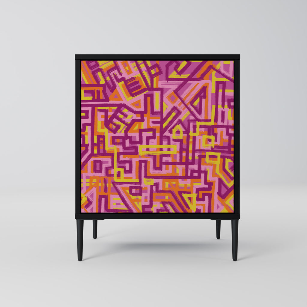 Aparador Lovely Memories de 1 puerta en acabado negro