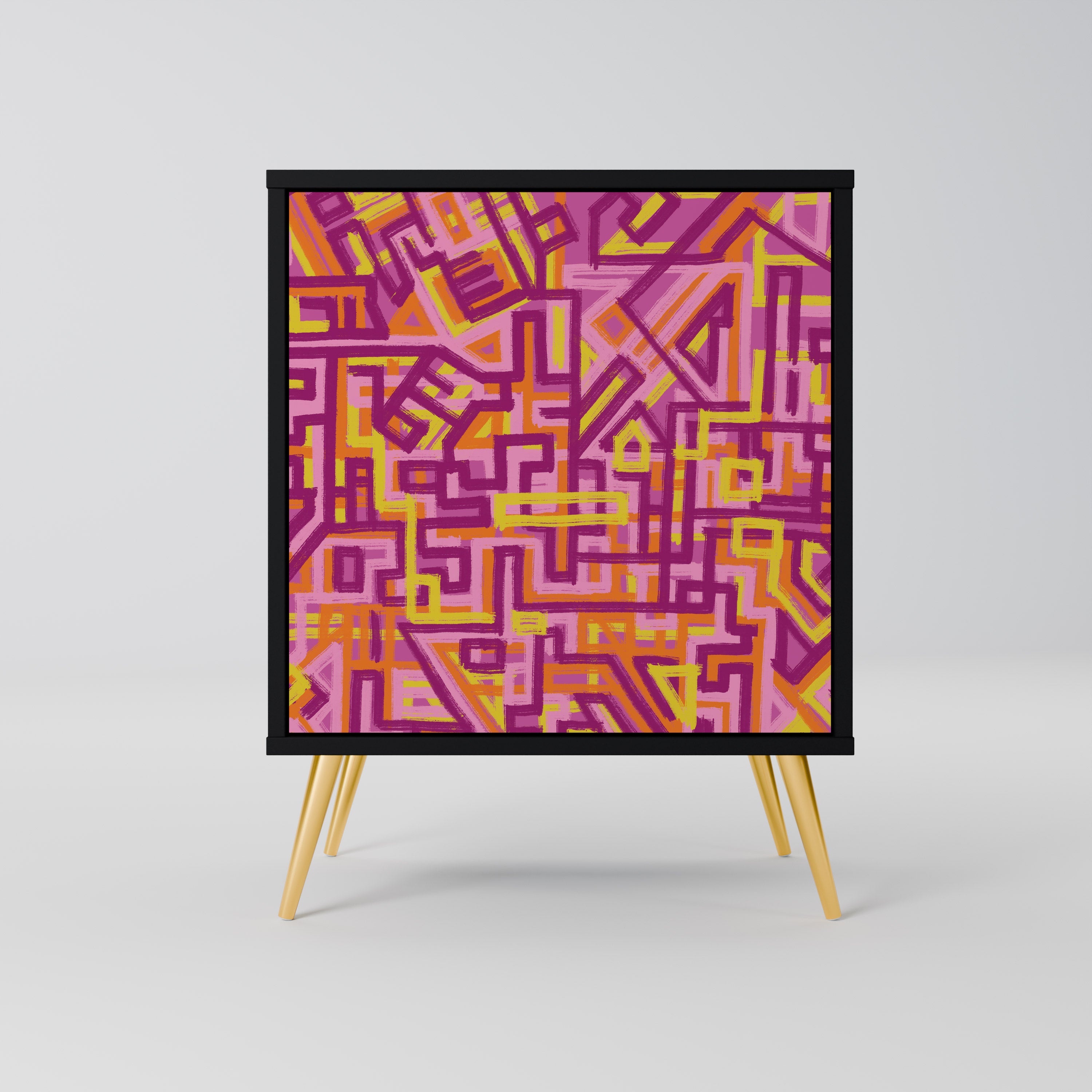 Aparador Lovely Memories de 1 puerta en acabado negro