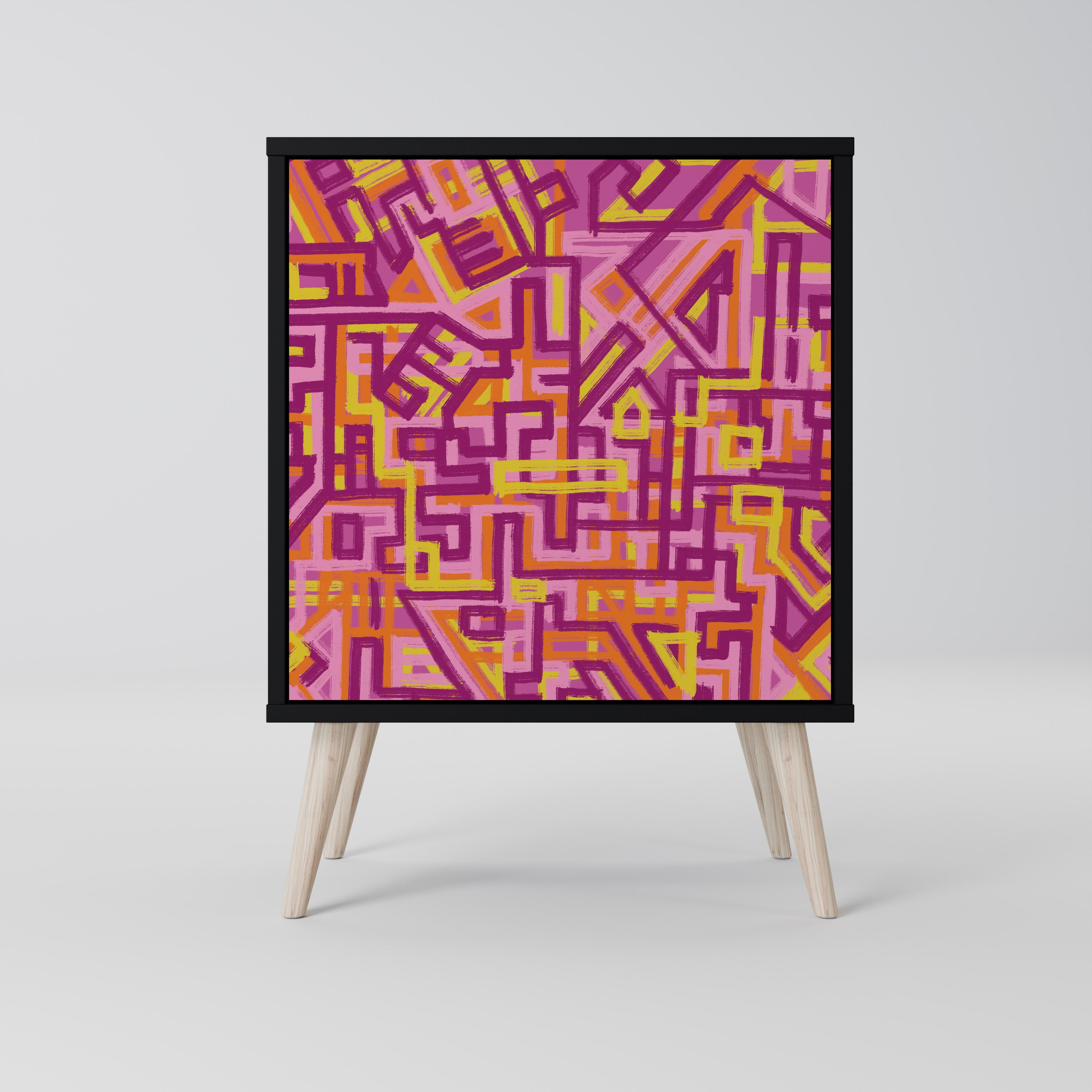 Aparador Lovely Memories de 1 puerta en acabado negro