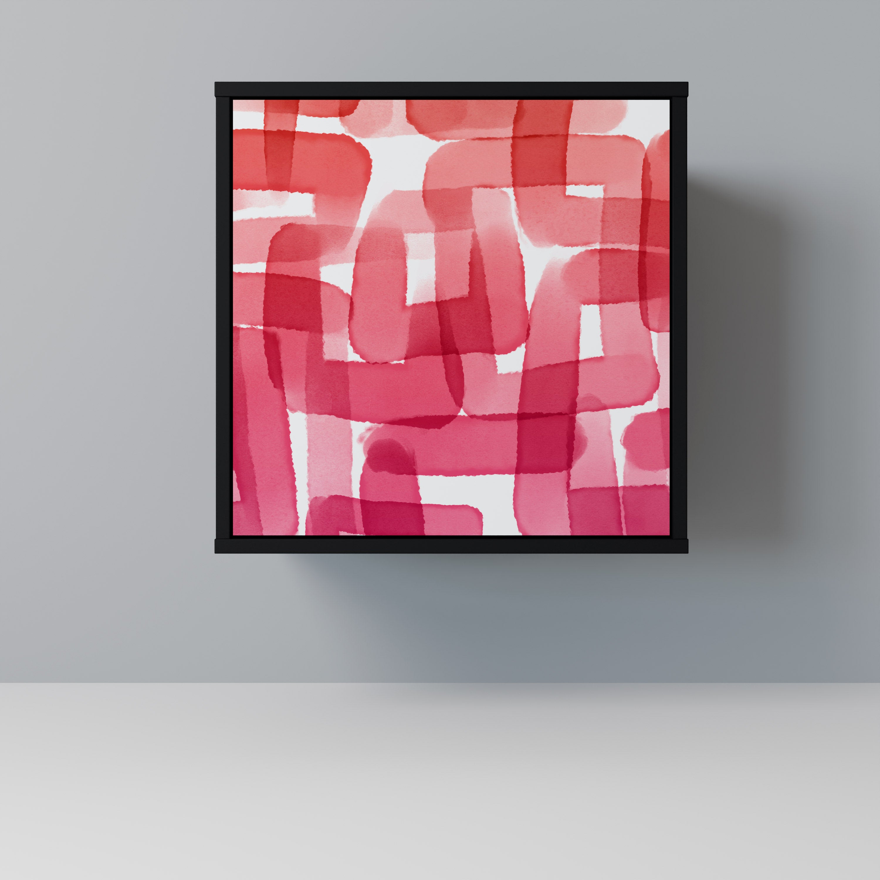 Aparador KALEIDOSCOPIC CUBISM de 1 puerta en acabado negro