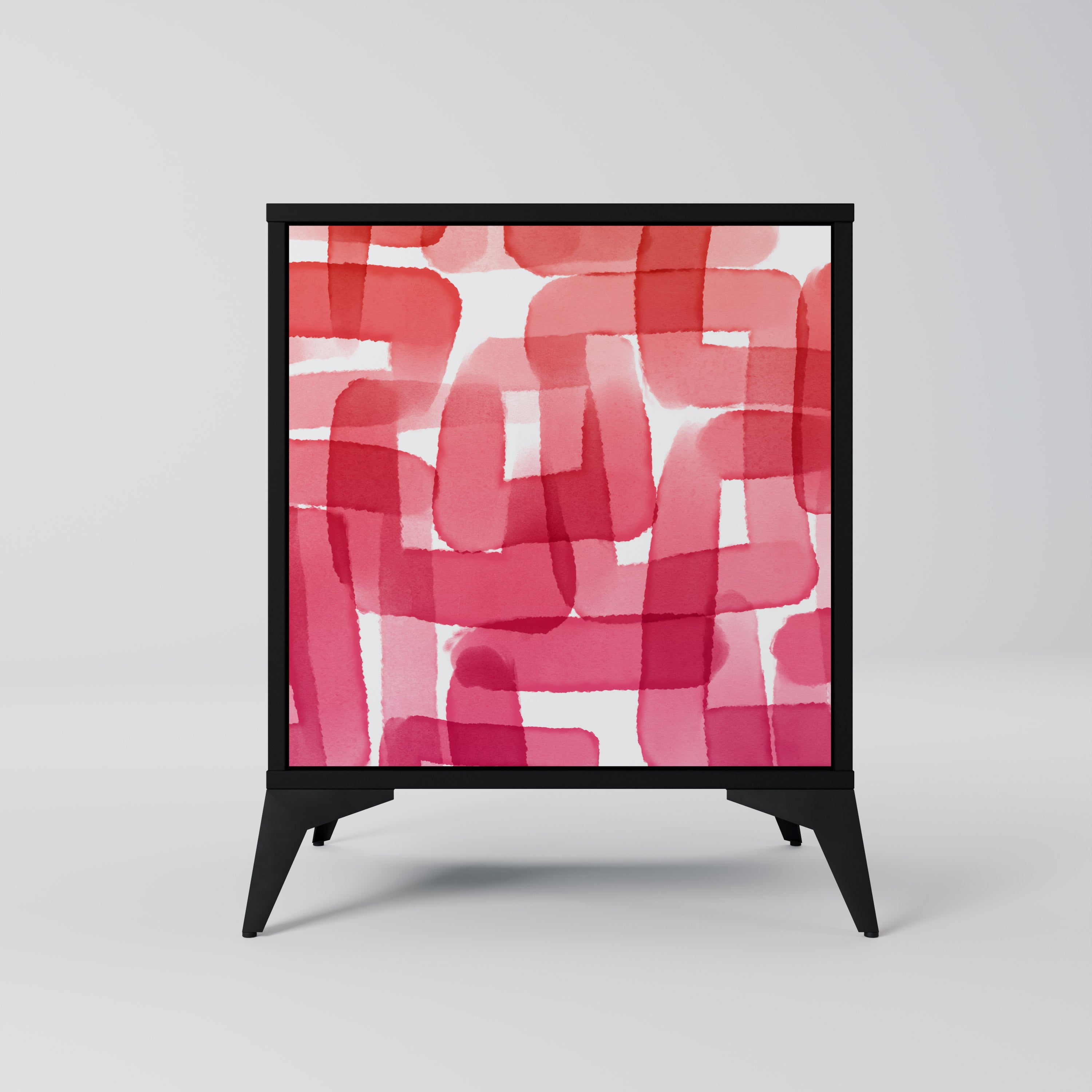 Aparador KALEIDOSCOPIC CUBISM de 1 puerta en acabado negro