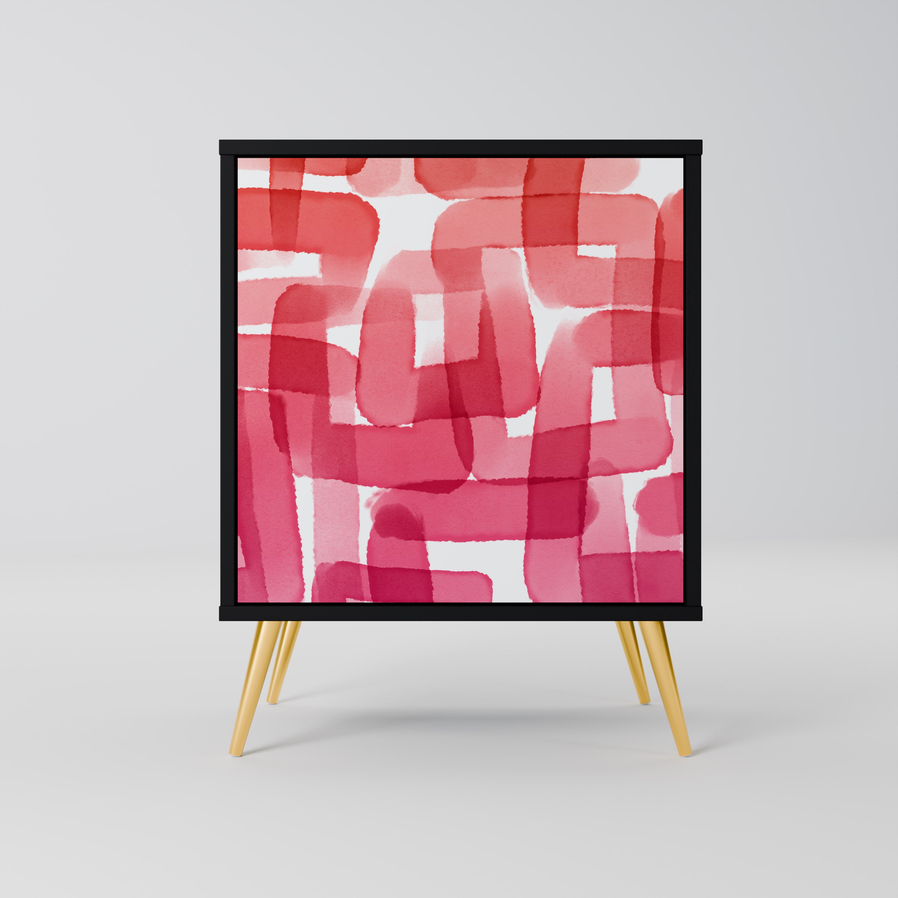 Aparador KALEIDOSCOPIC CUBISM de 1 puerta en acabado negro