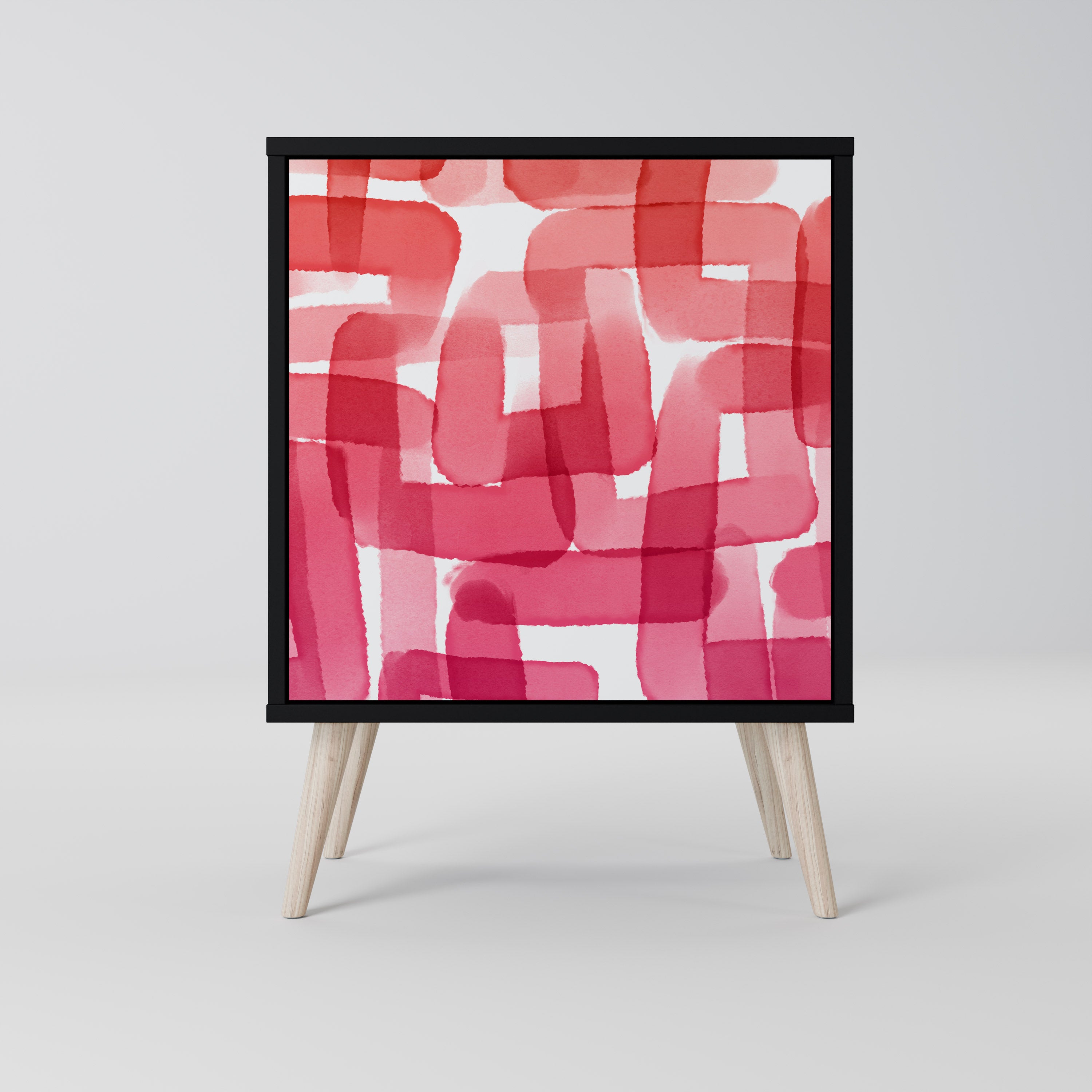 Aparador KALEIDOSCOPIC CUBISM de 1 puerta en acabado negro