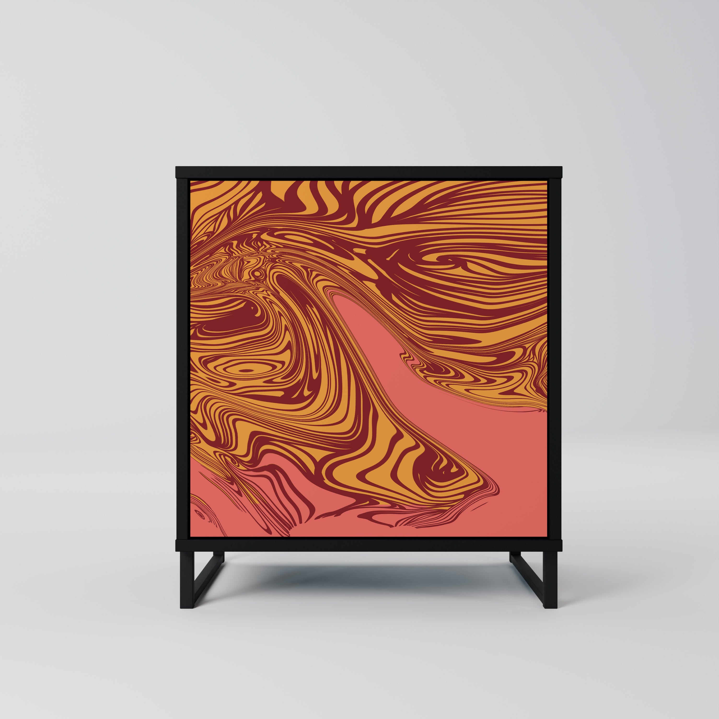 Aparador de 1 puerta FLOATING THOUGHTS en acabado negro