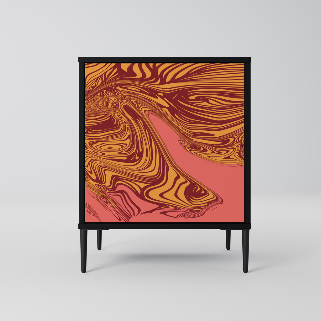 Aparador de 1 puerta FLOATING THOUGHTS en acabado negro