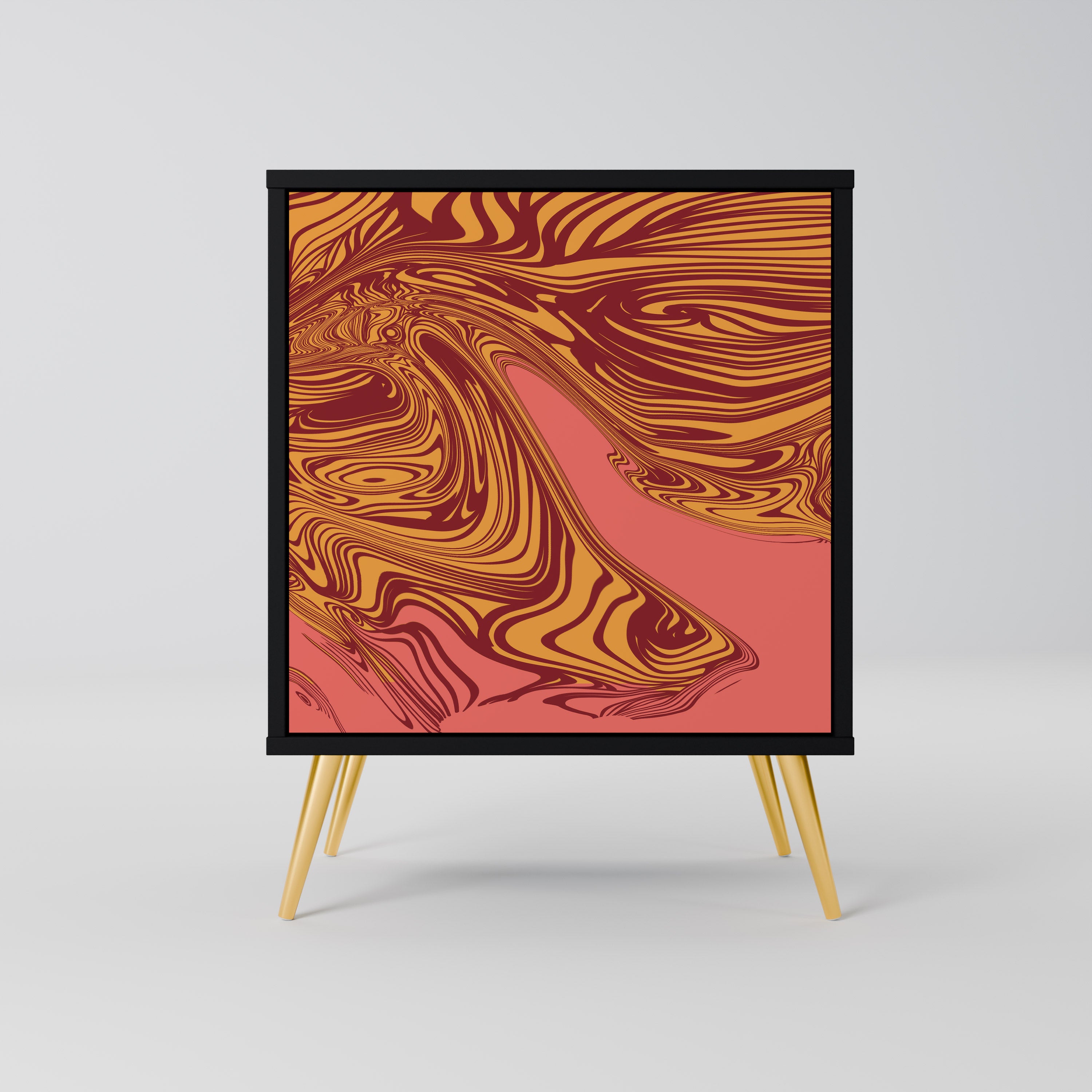 Aparador de 1 puerta FLOATING THOUGHTS en acabado negro