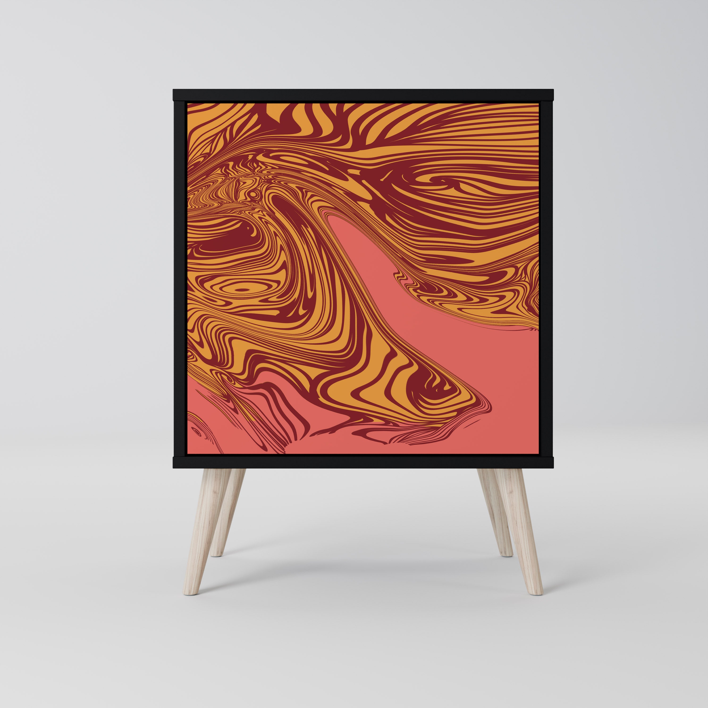 Aparador de 1 puerta FLOATING THOUGHTS en acabado negro