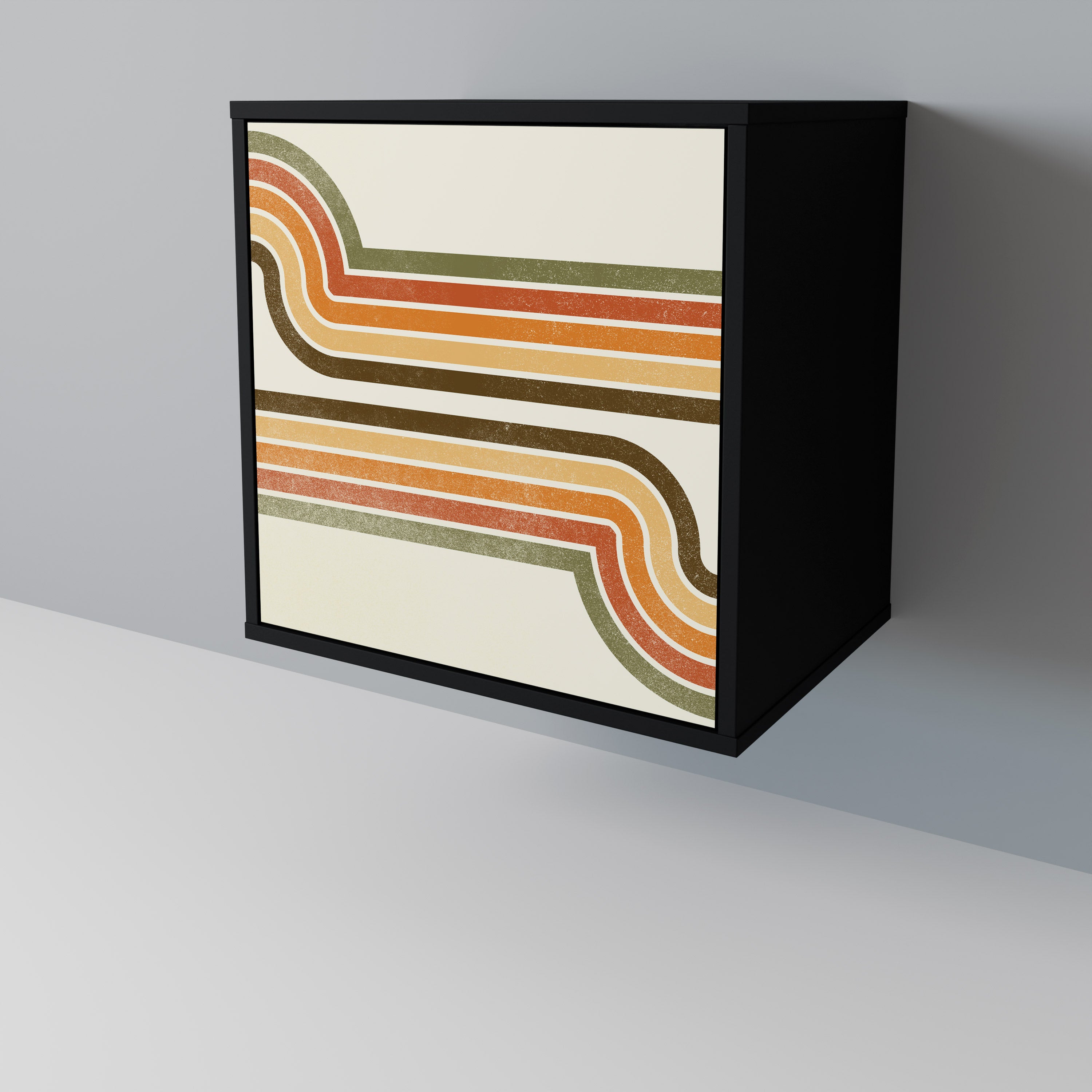 Aparador EXCEPTIONAL STREAM de 1 puerta en acabado negro