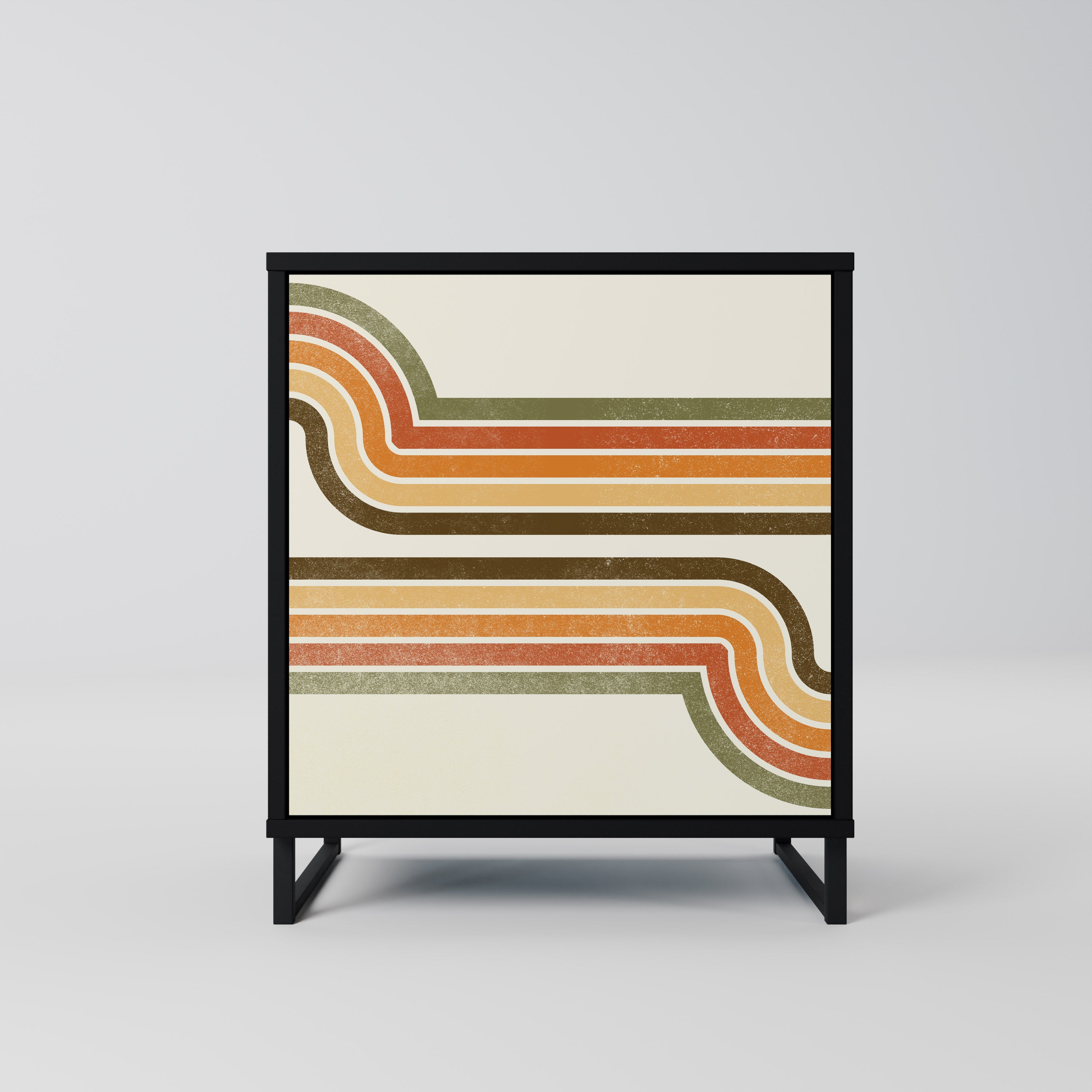 Aparador EXCEPTIONAL STREAM de 1 puerta en acabado negro