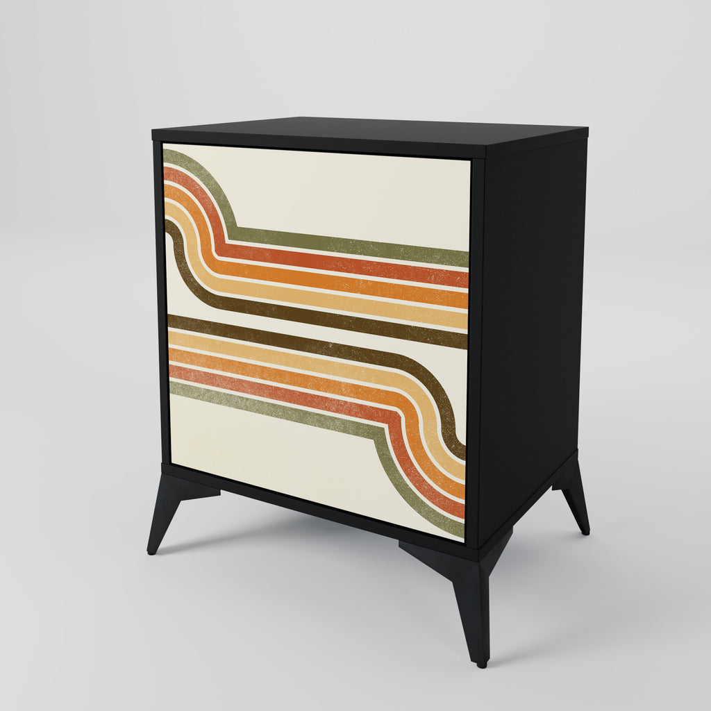 Aparador EXCEPTIONAL STREAM de 1 puerta en acabado negro