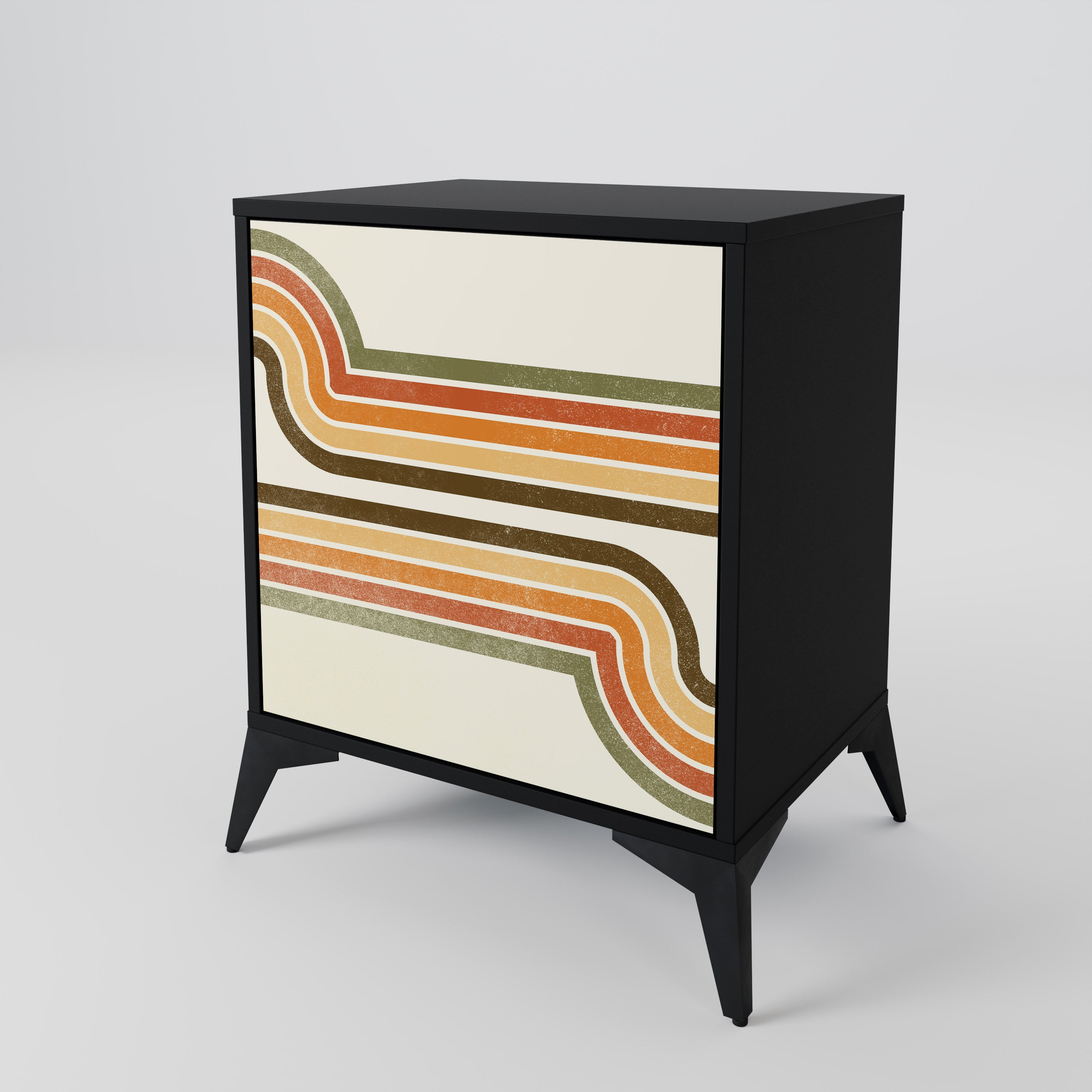 Aparador EXCEPTIONAL STREAM de 1 puerta en acabado negro