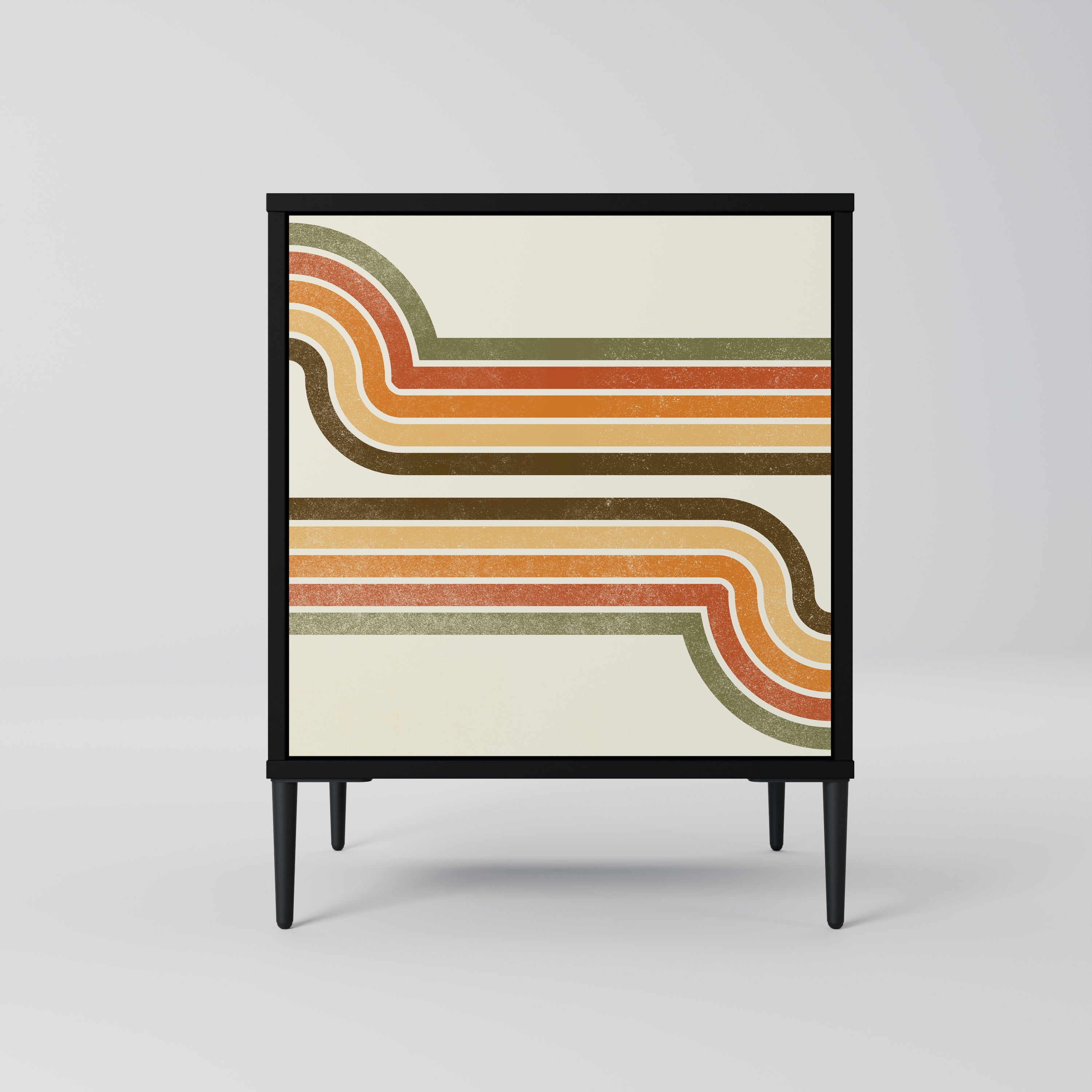 Aparador EXCEPTIONAL STREAM de 1 puerta en acabado negro