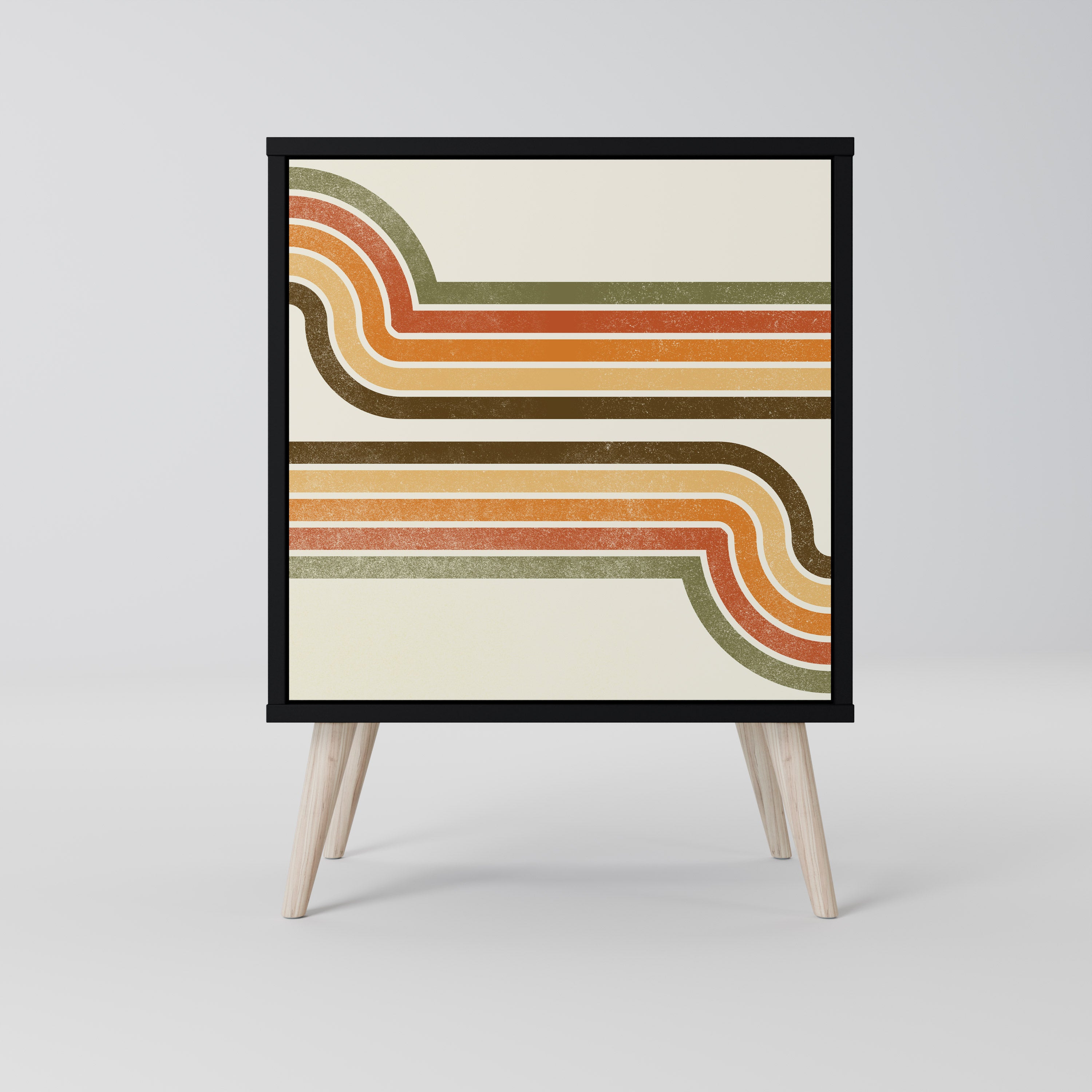 Aparador EXCEPTIONAL STREAM de 1 puerta en acabado negro