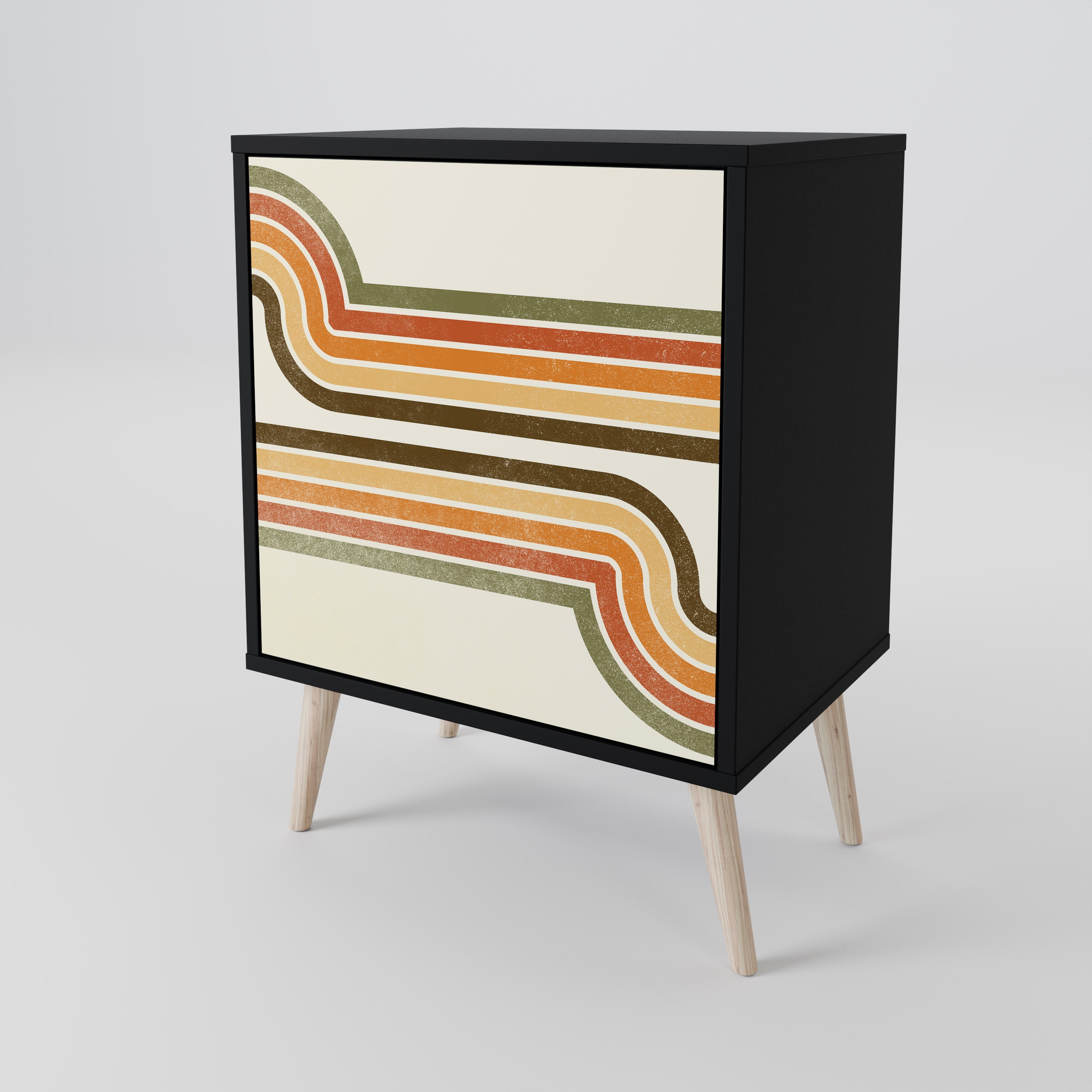 Aparador EXCEPTIONAL STREAM de 1 puerta en acabado negro