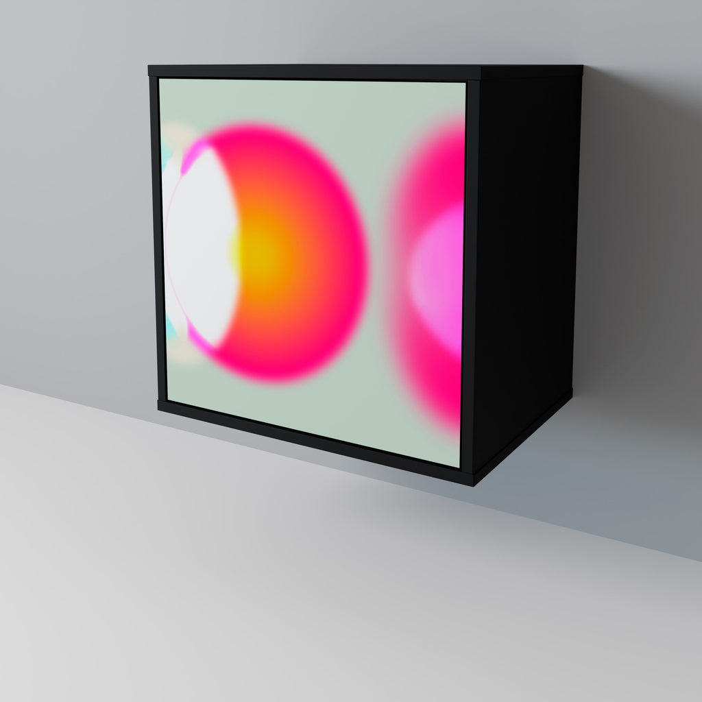 Aparador de 1 puerta SYMPHONY OF COLORS en acabado negro