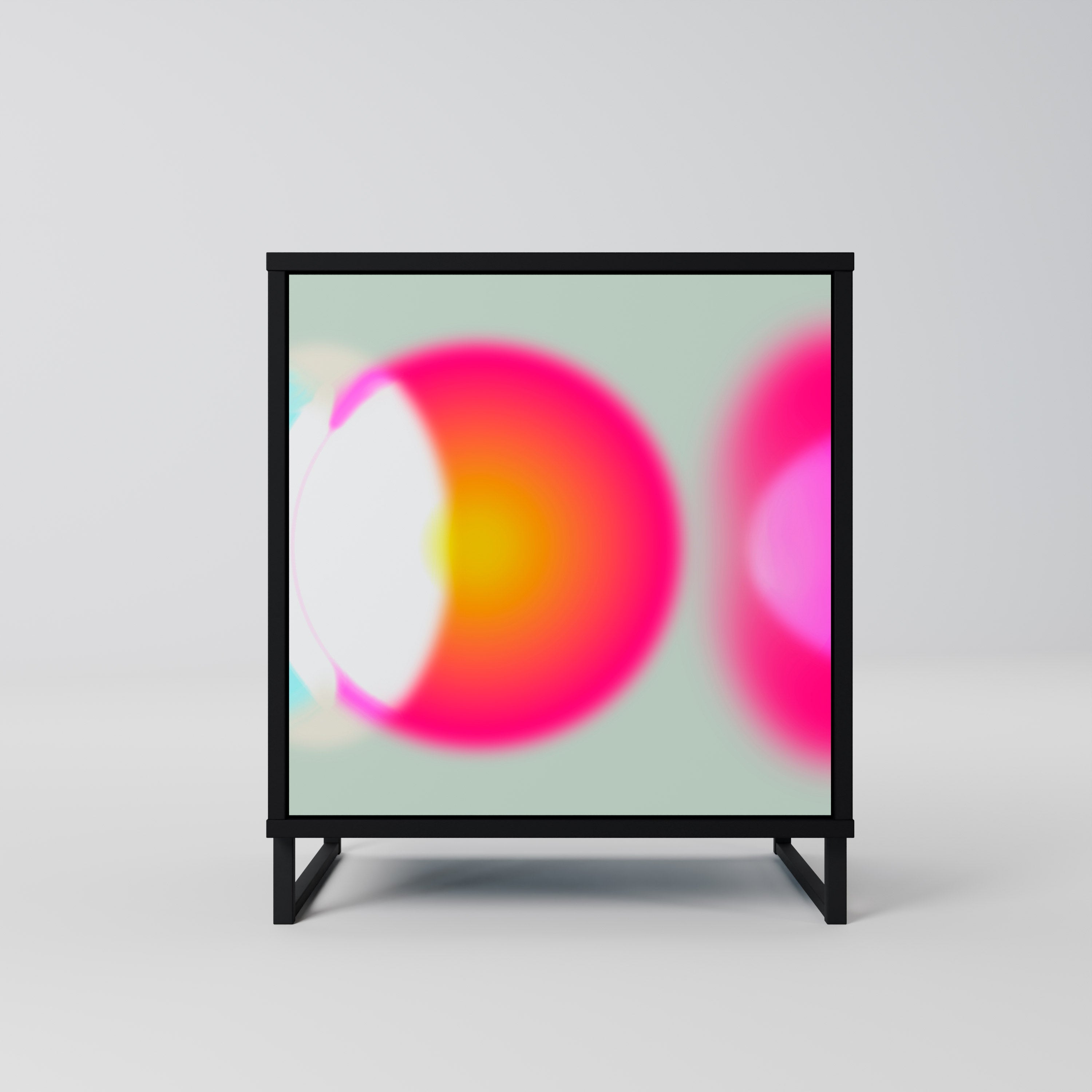 Aparador de 1 puerta SYMPHONY OF COLORS en acabado negro