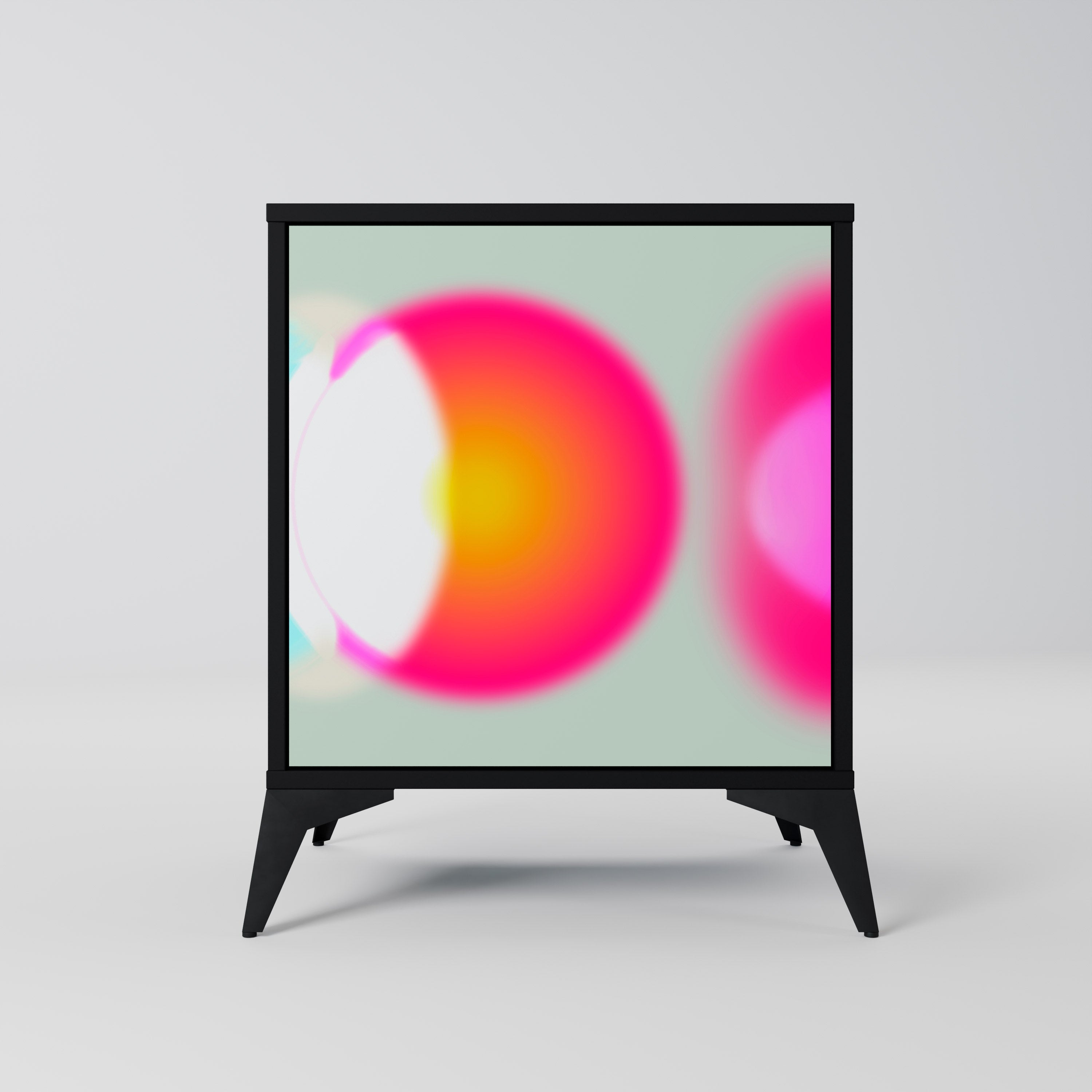 Aparador de 1 puerta SYMPHONY OF COLORS en acabado negro