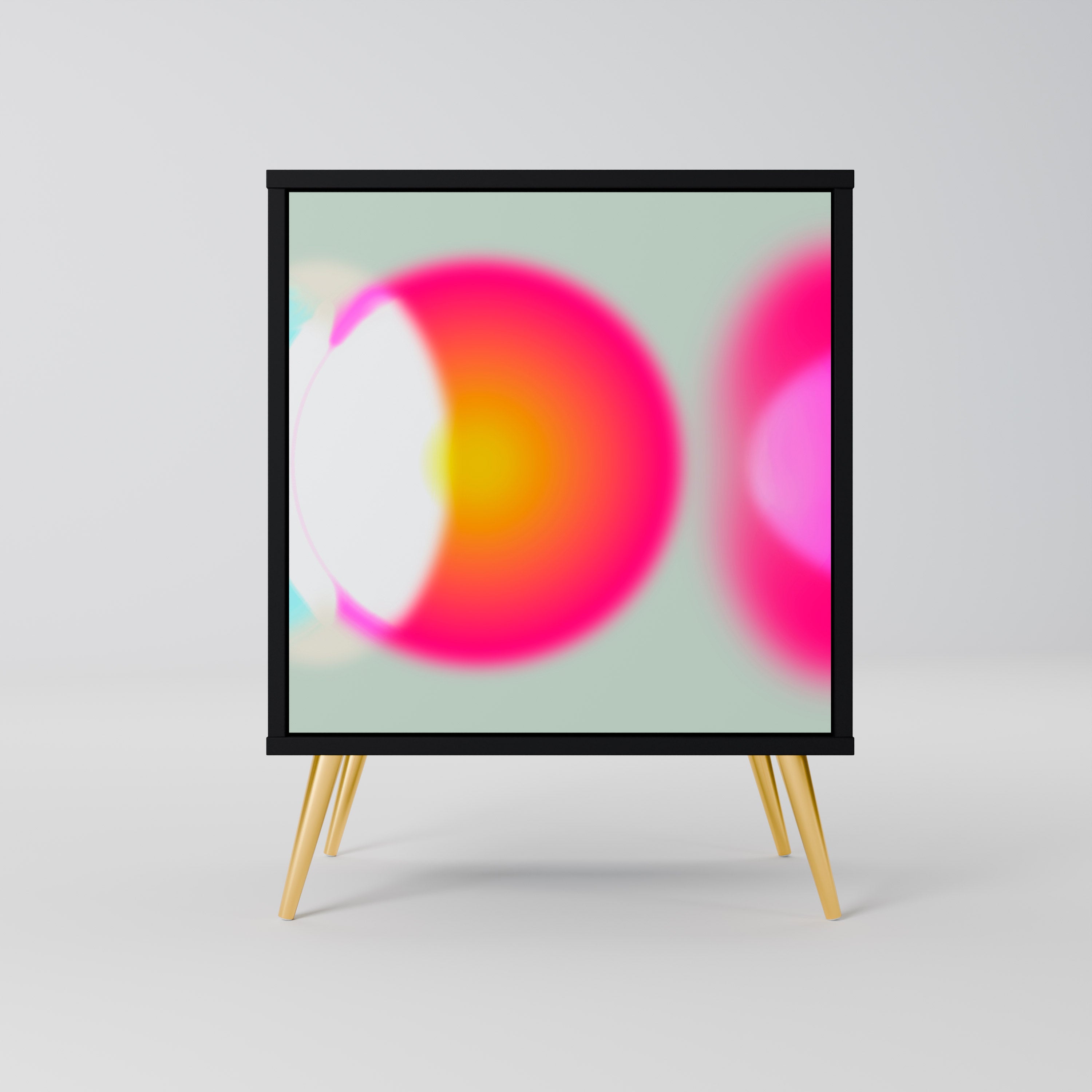 Aparador de 1 puerta SYMPHONY OF COLORS en acabado negro