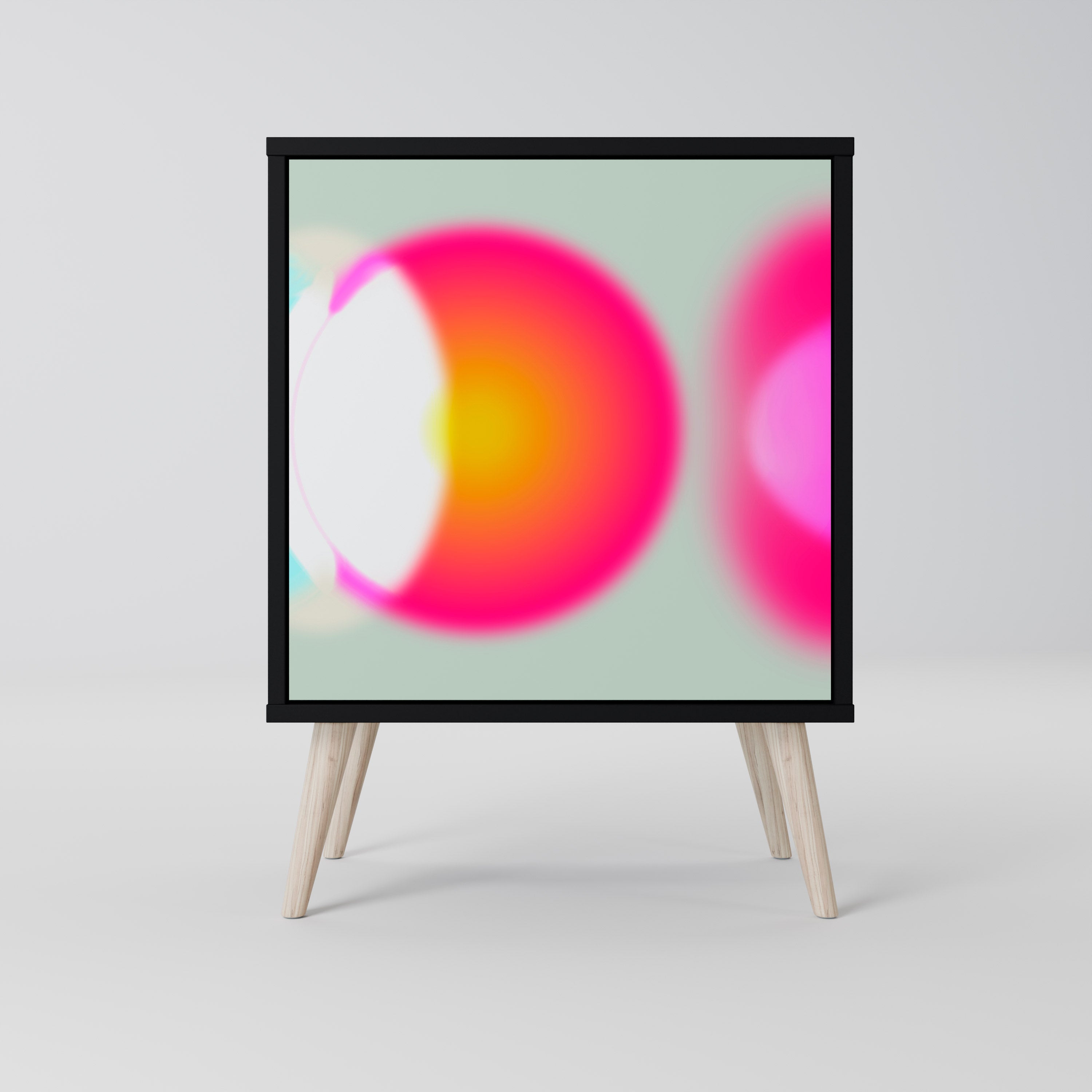 Aparador de 1 puerta SYMPHONY OF COLORS en acabado negro