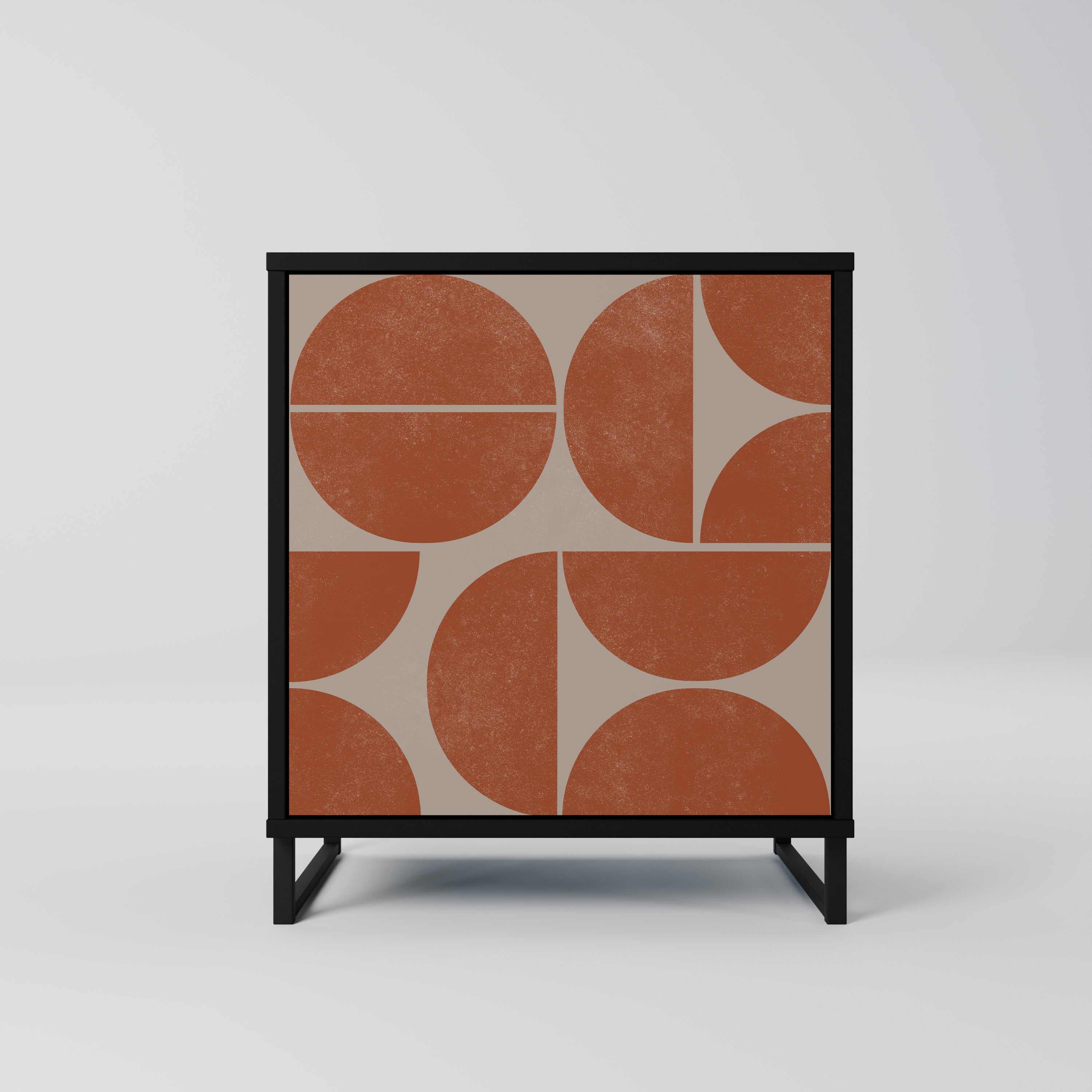 Aparador de 1 puerta REPETITION COMPULSION en acabado negro