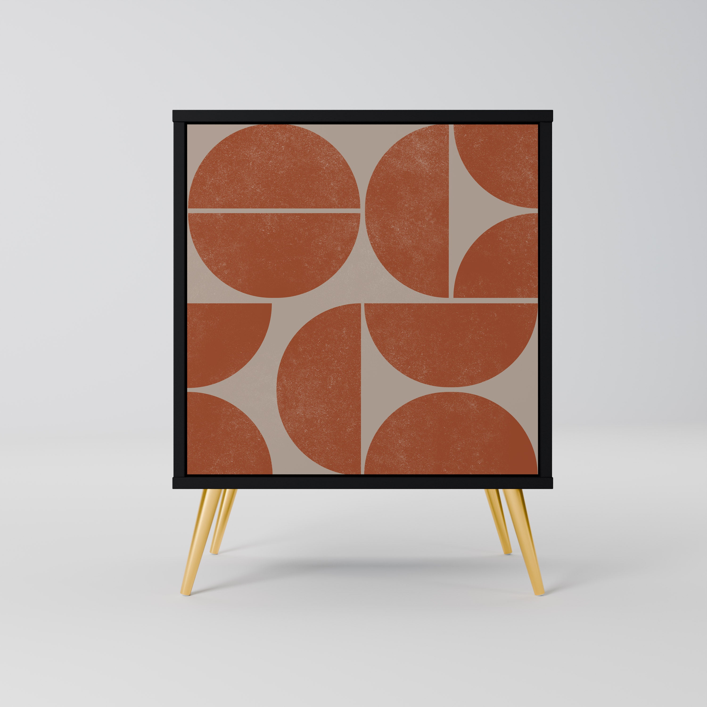 Aparador de 1 puerta REPETITION COMPULSION en acabado negro