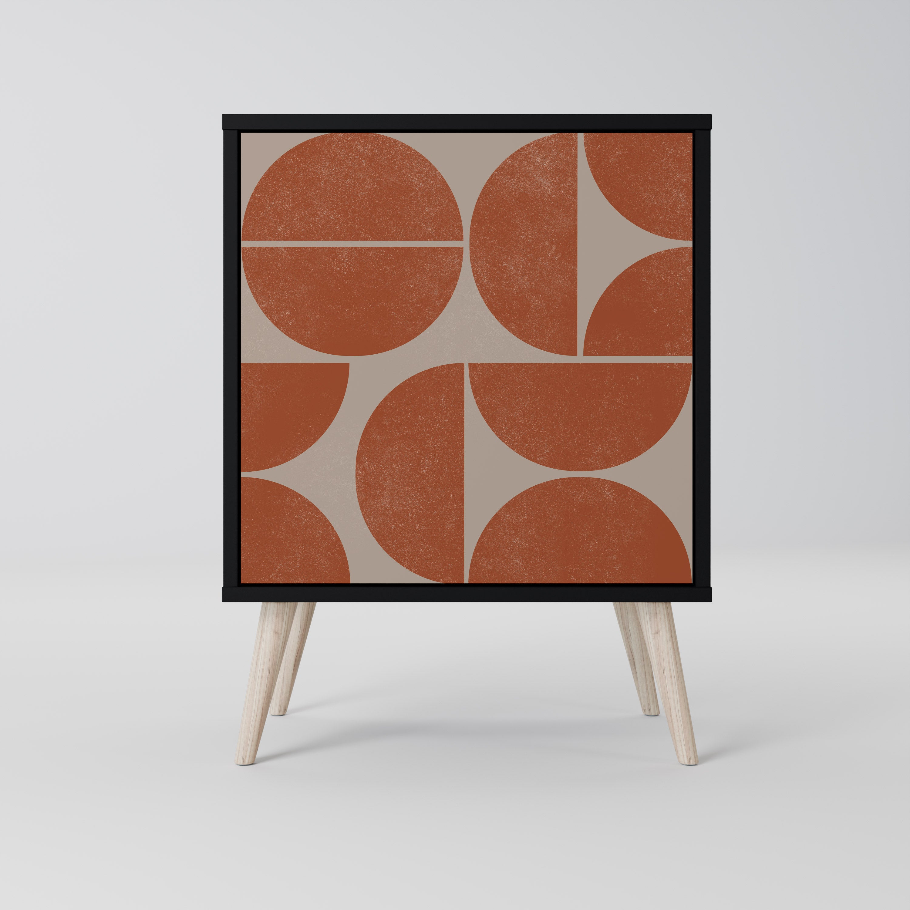 Aparador de 1 puerta REPETITION COMPULSION en acabado negro