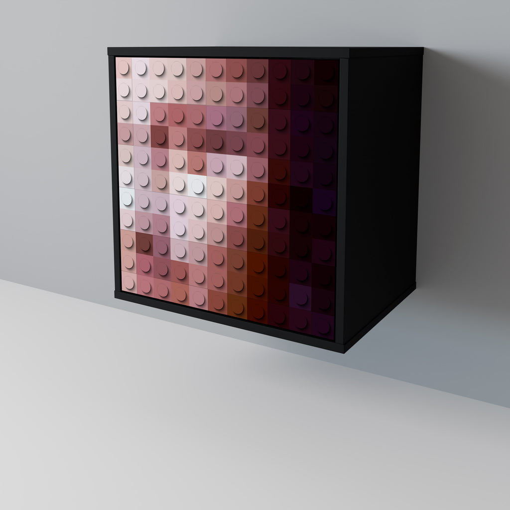 Aparador de una puerta CONSTRUCTIVE ART en acabado negro