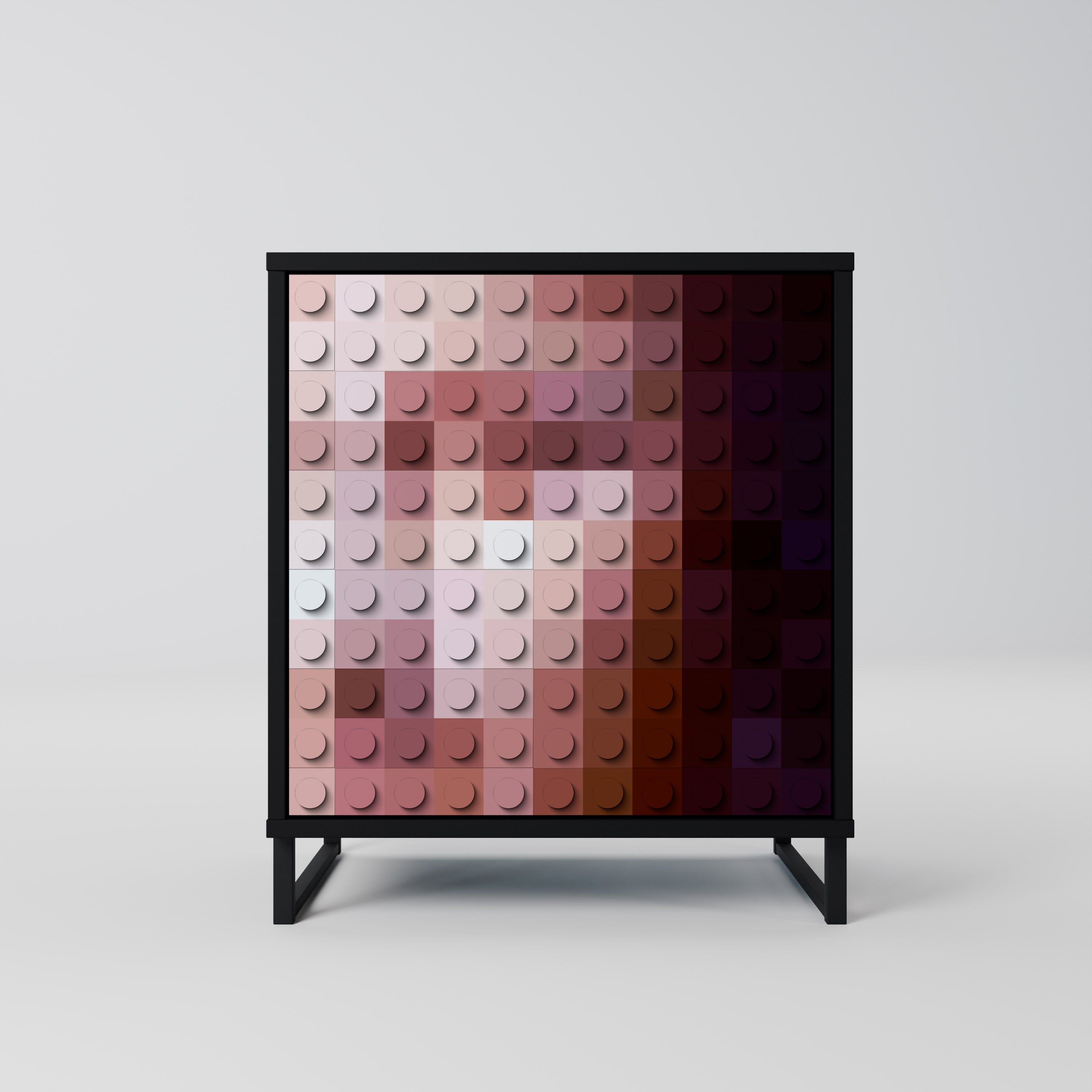 Aparador de una puerta CONSTRUCTIVE ART en acabado negro