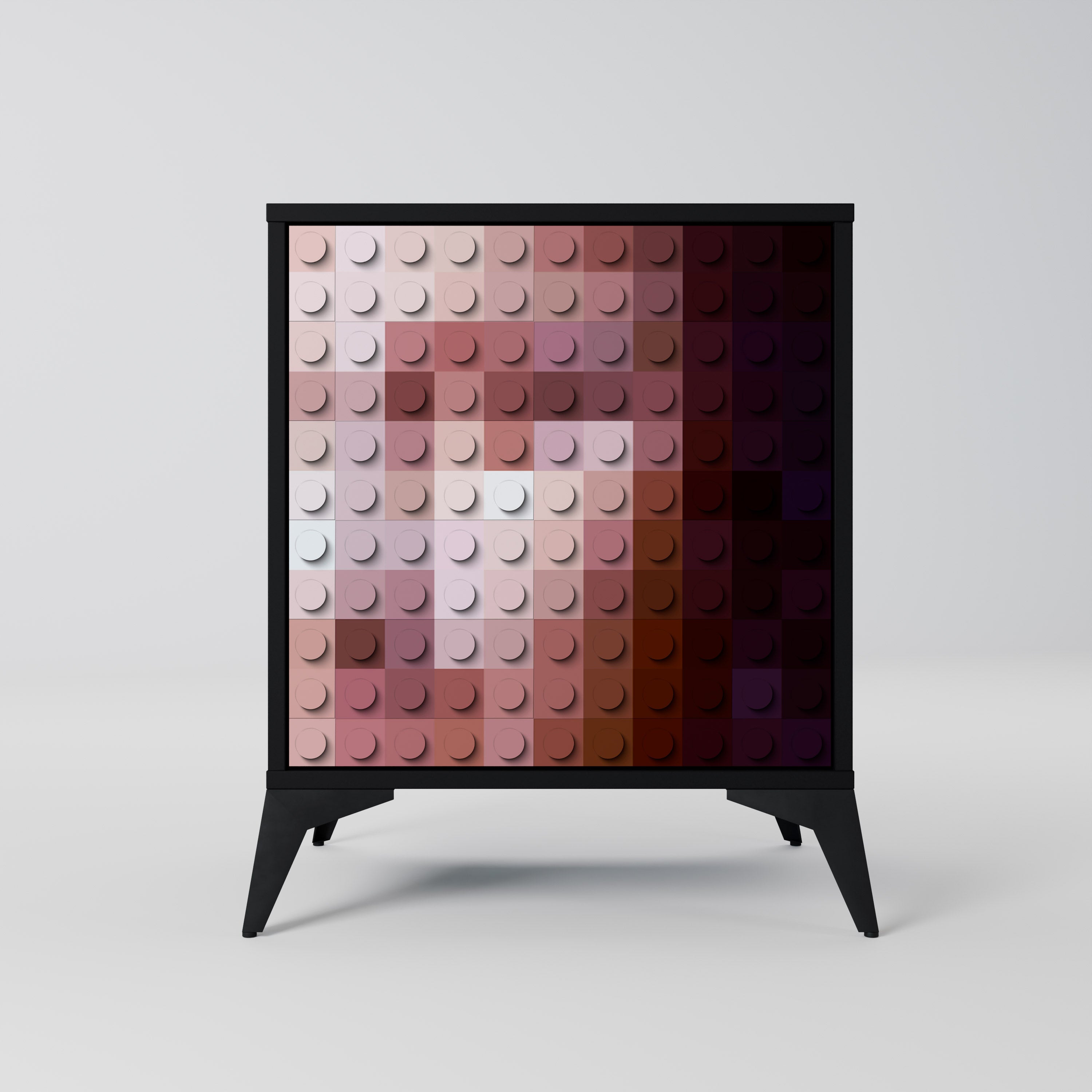 Aparador de una puerta CONSTRUCTIVE ART en acabado negro