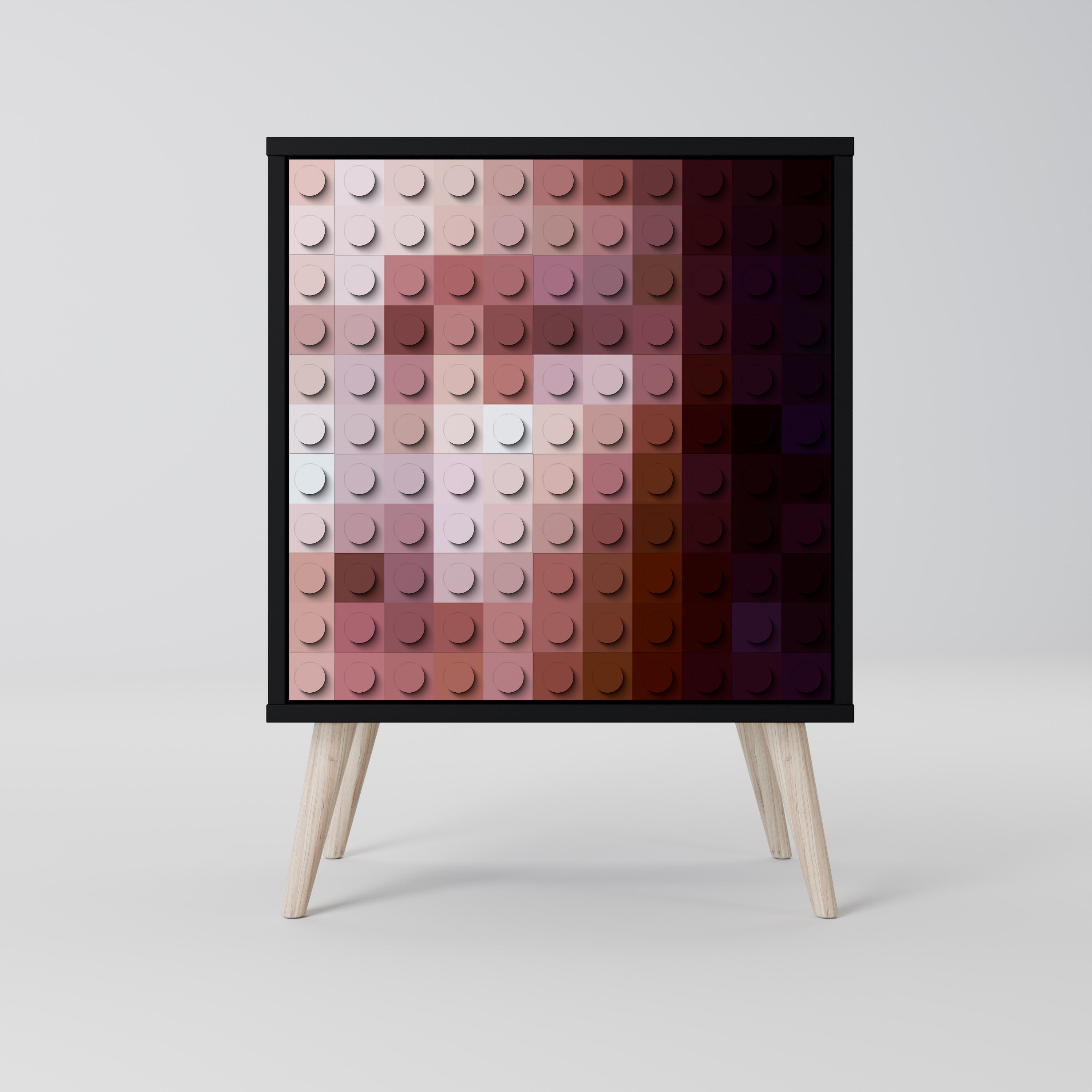 Aparador de una puerta CONSTRUCTIVE ART en acabado negro