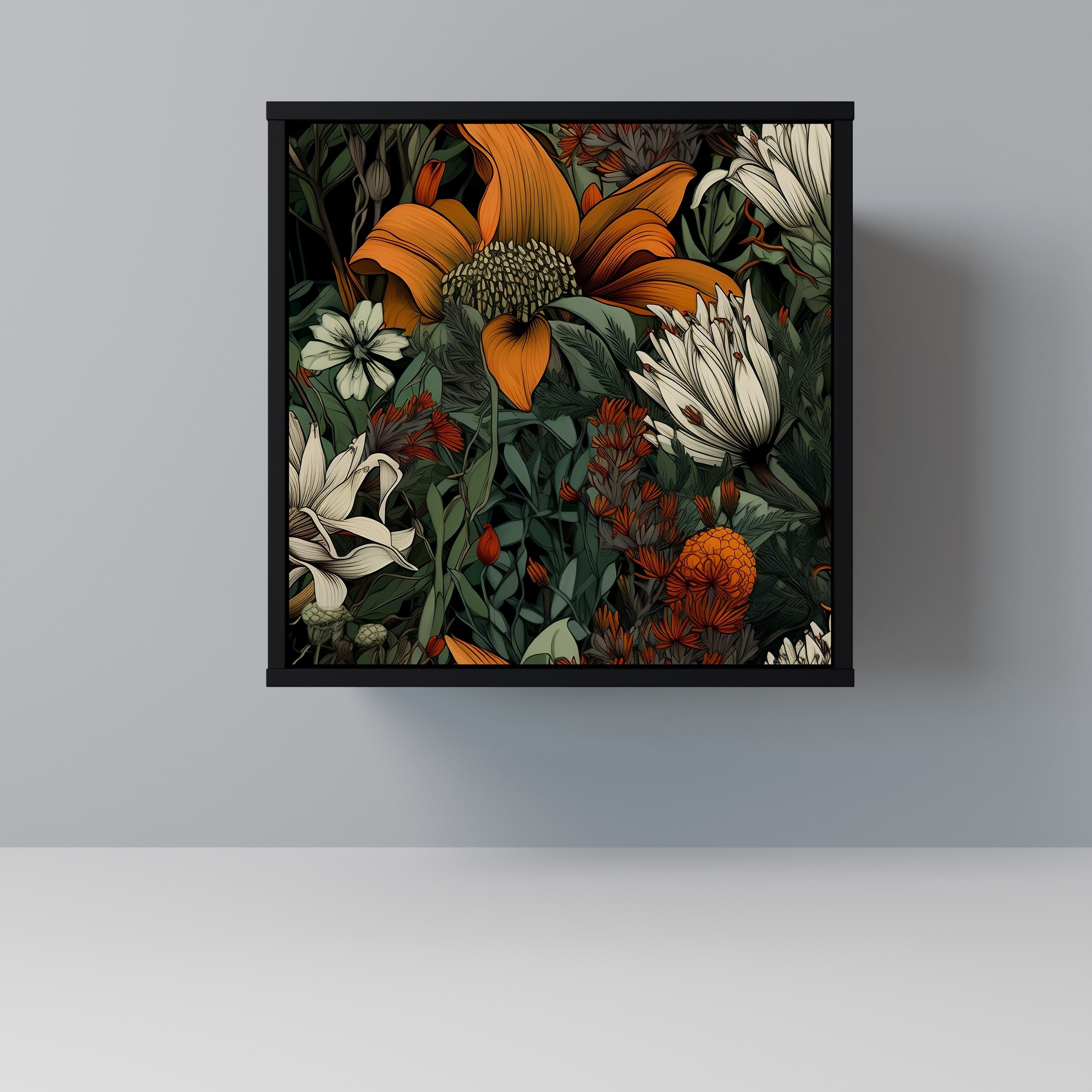 Aparador MIDNIGHT SPROUT de 1 puerta en acabado negro