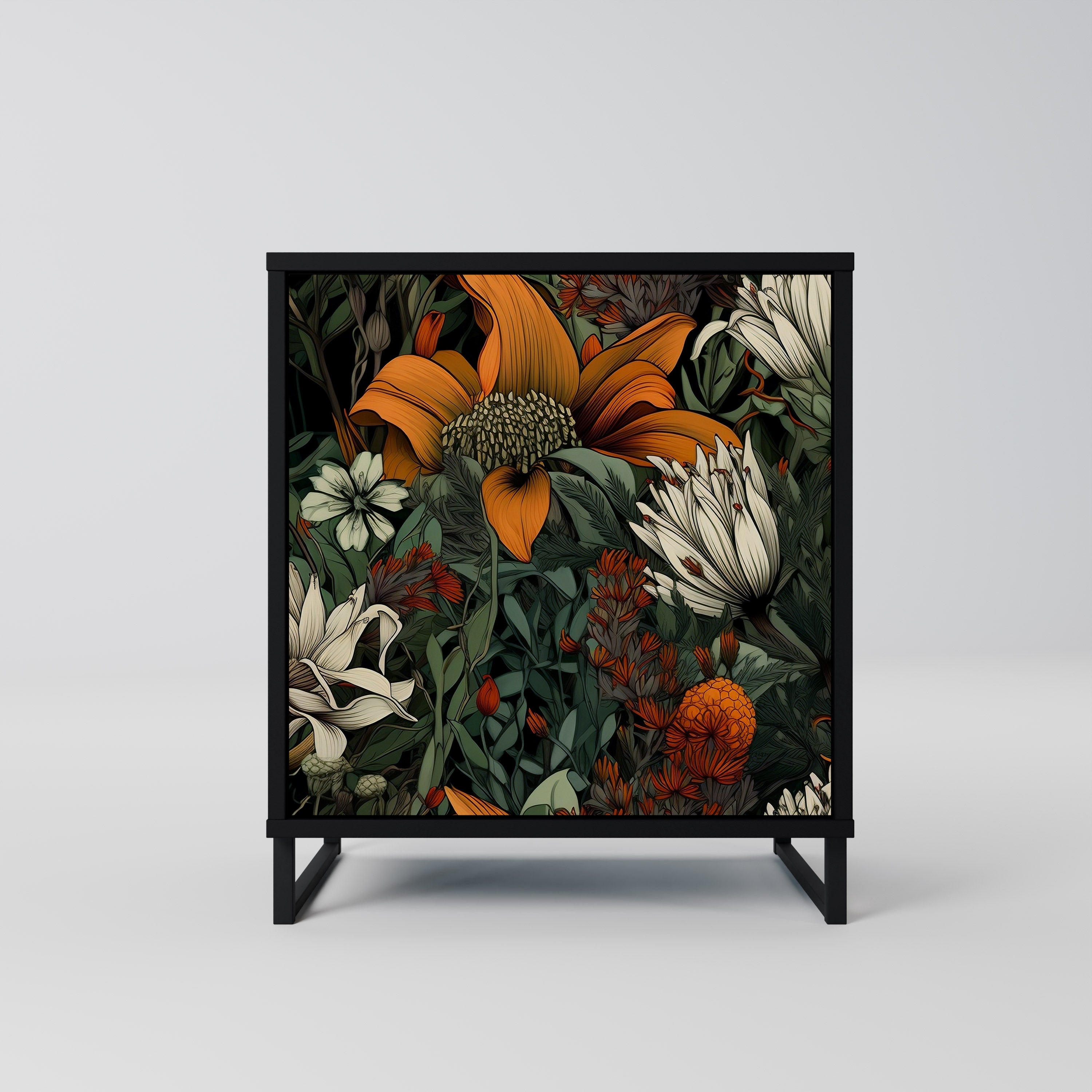 Aparador MIDNIGHT SPROUT de 1 puerta en acabado negro