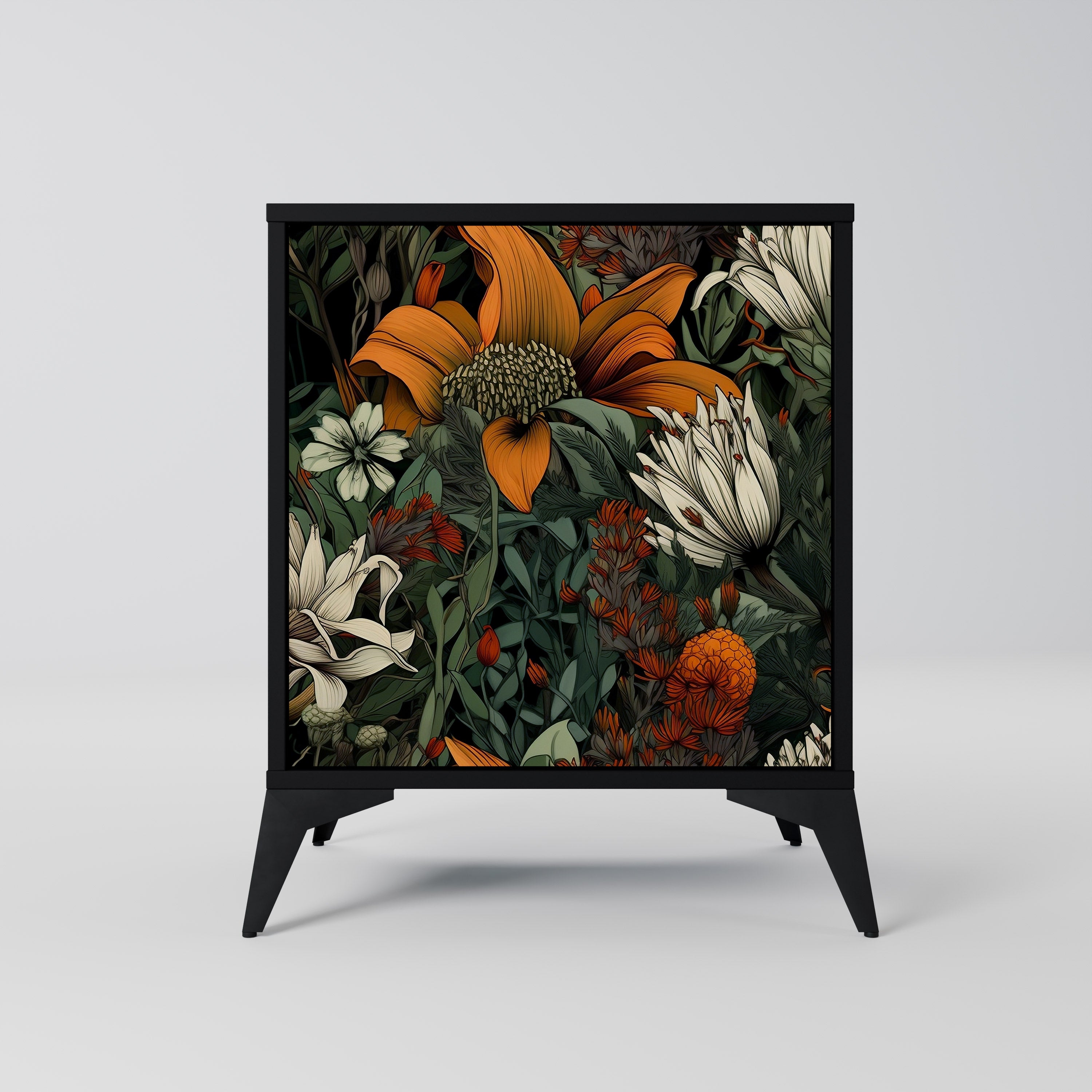 Aparador MIDNIGHT SPROUT de 1 puerta en acabado negro