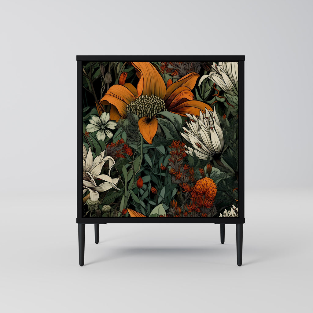 Aparador MIDNIGHT SPROUT de 1 puerta en acabado negro