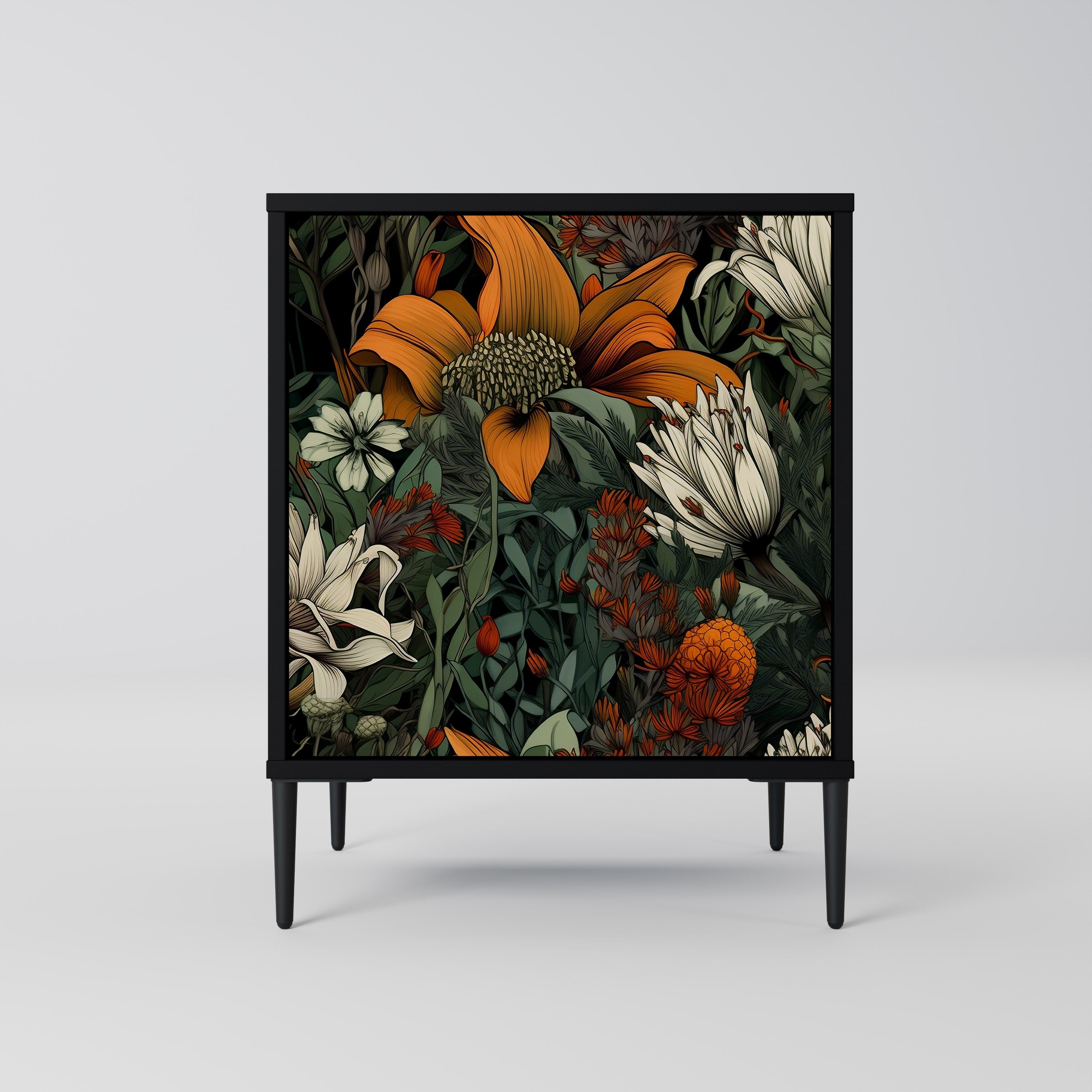 Aparador MIDNIGHT SPROUT de 1 puerta en acabado negro