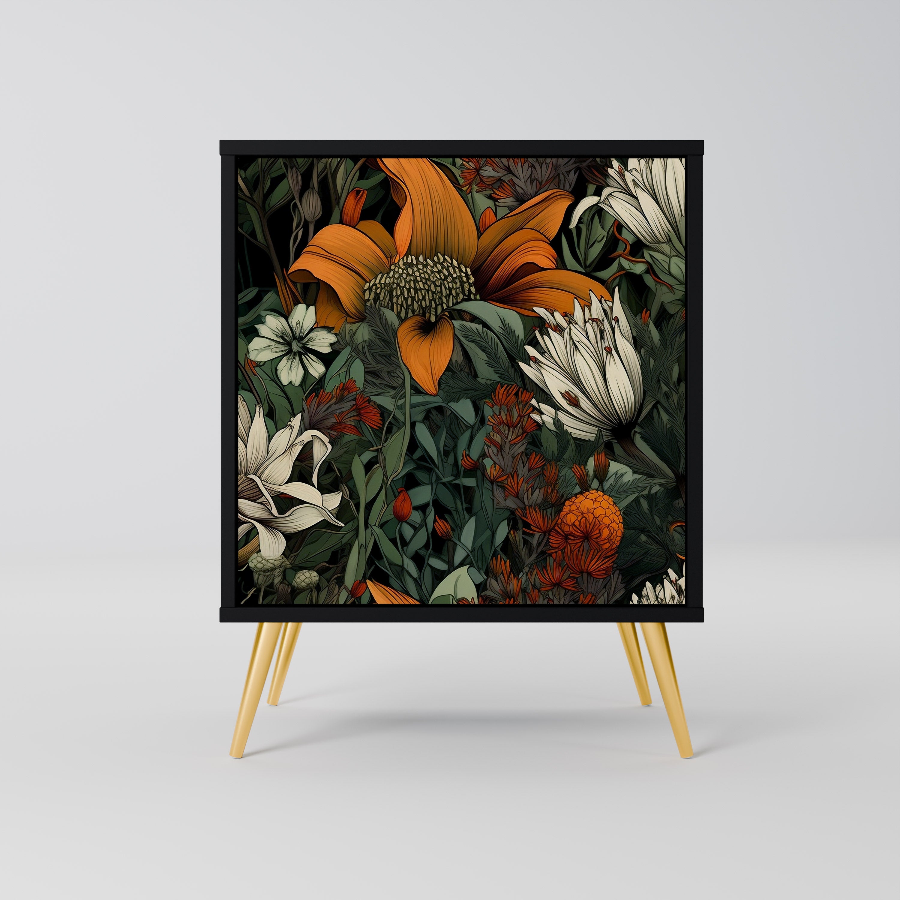 Aparador MIDNIGHT SPROUT de 1 puerta en acabado negro