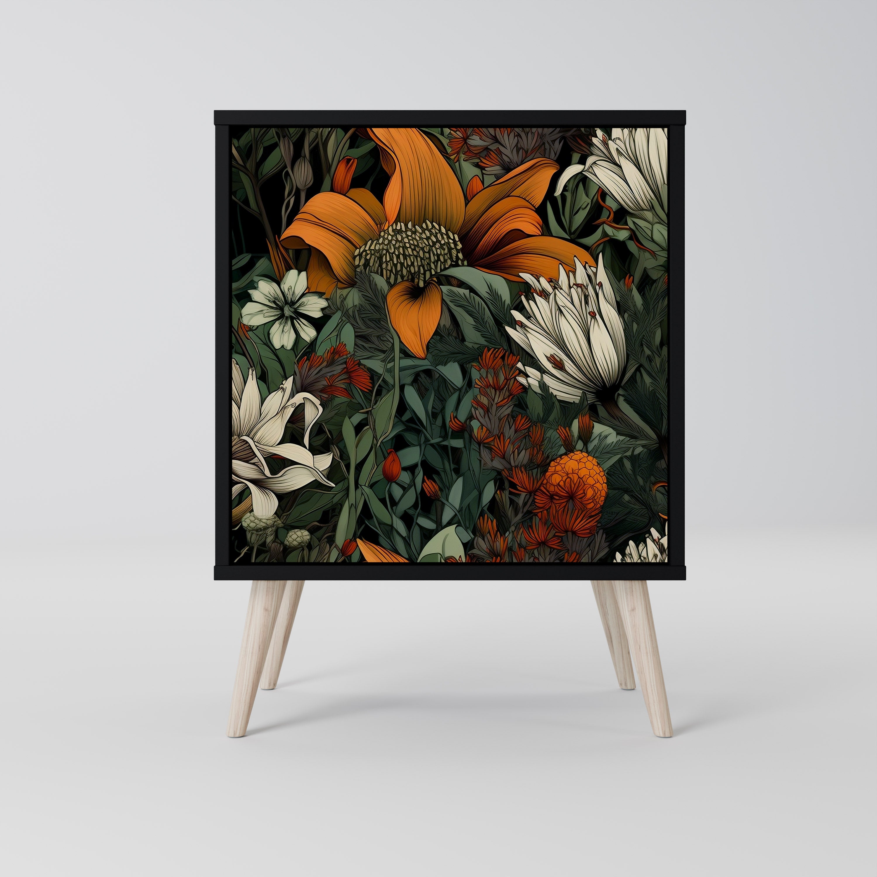 Aparador MIDNIGHT SPROUT de 1 puerta en acabado negro