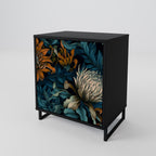 MORNING BLOOM 1-Door Sideboard in Black Finish