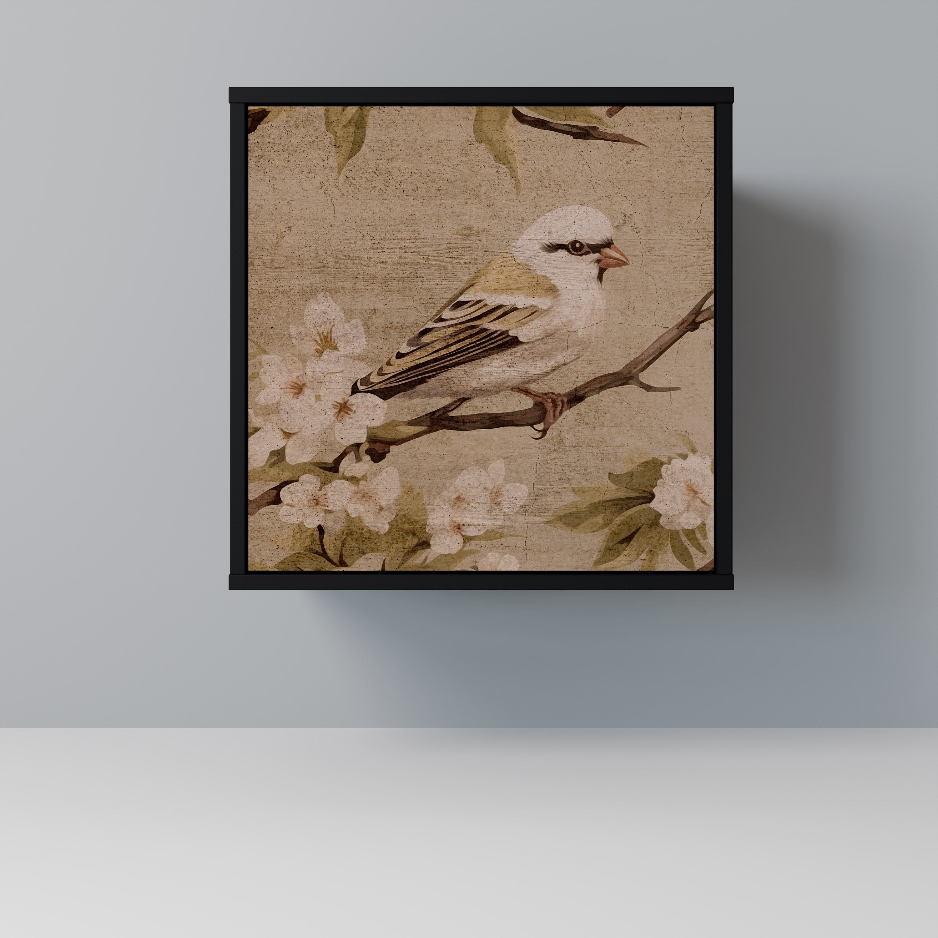 Aparador PETAL DISTINGUISH de 1 puerta en acabado negro