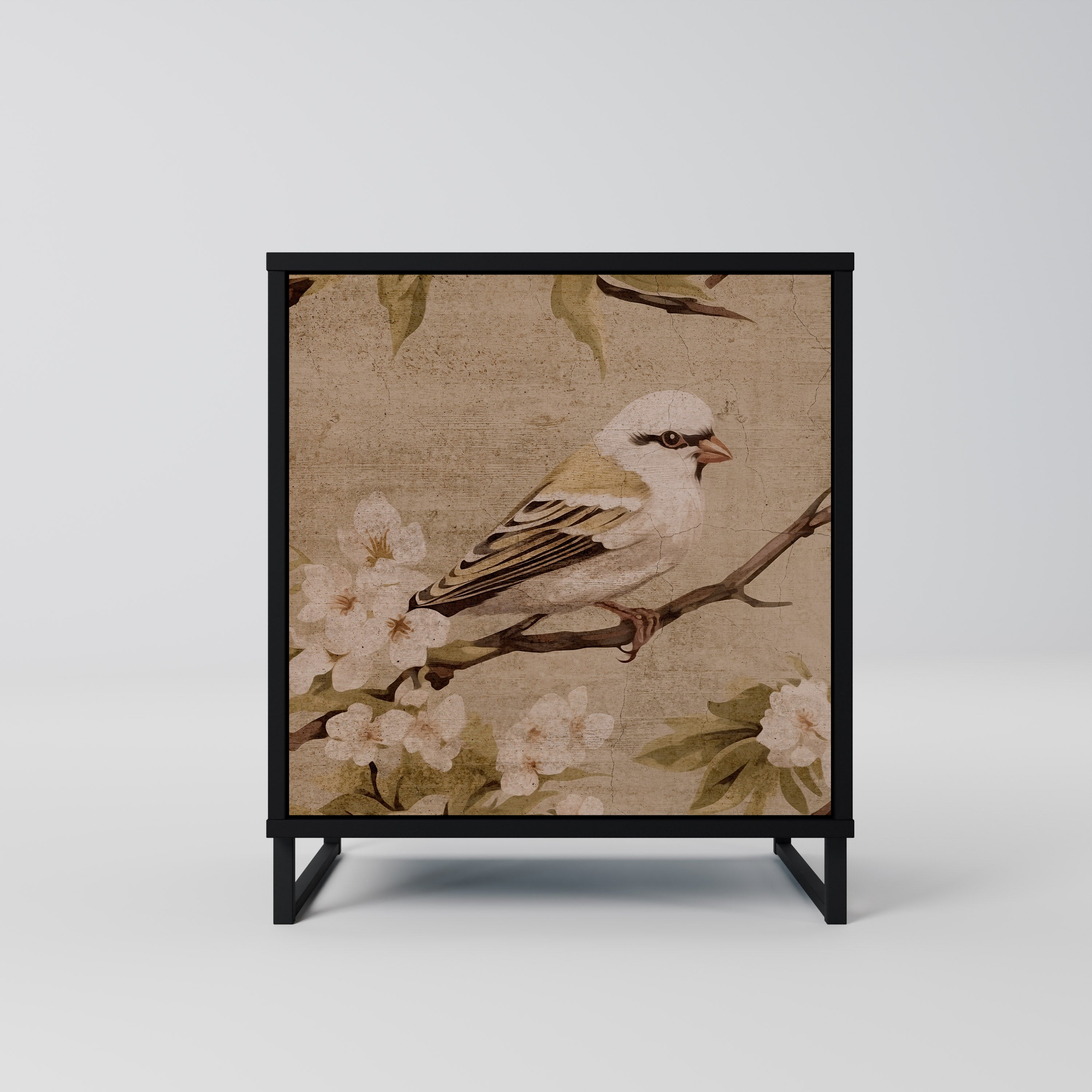 Aparador PETAL DISTINGUISH de 1 puerta en acabado negro