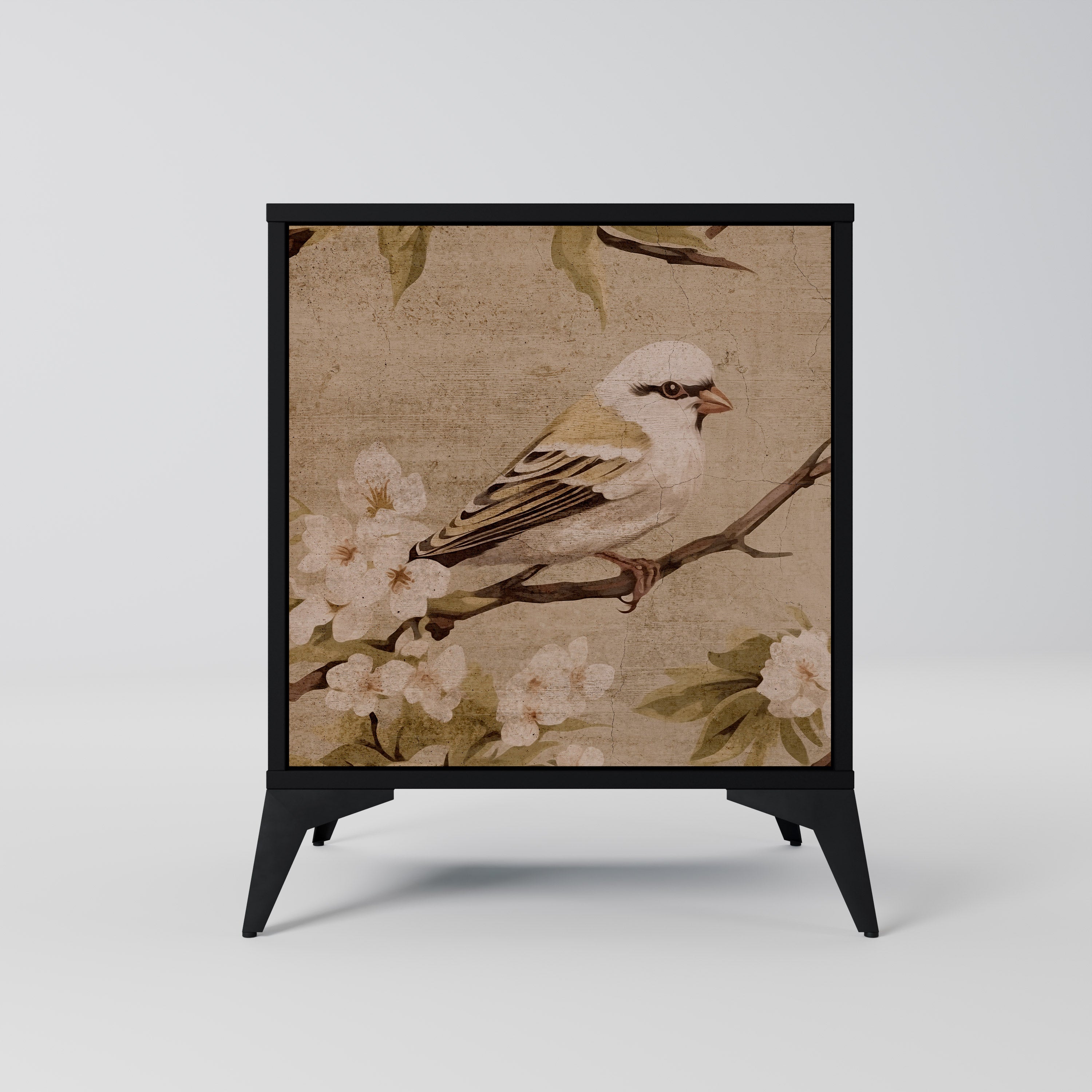 Aparador PETAL DISTINGUISH de 1 puerta en acabado negro