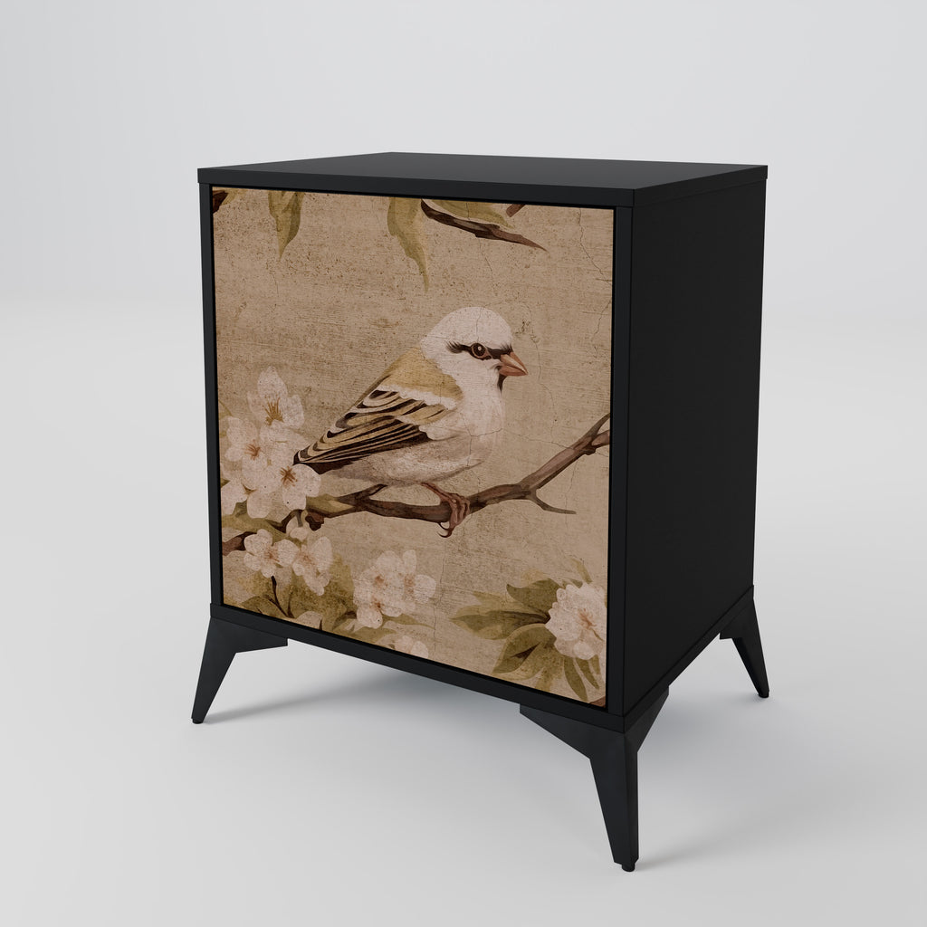 Aparador PETAL DISTINGUISH de 1 puerta en acabado negro